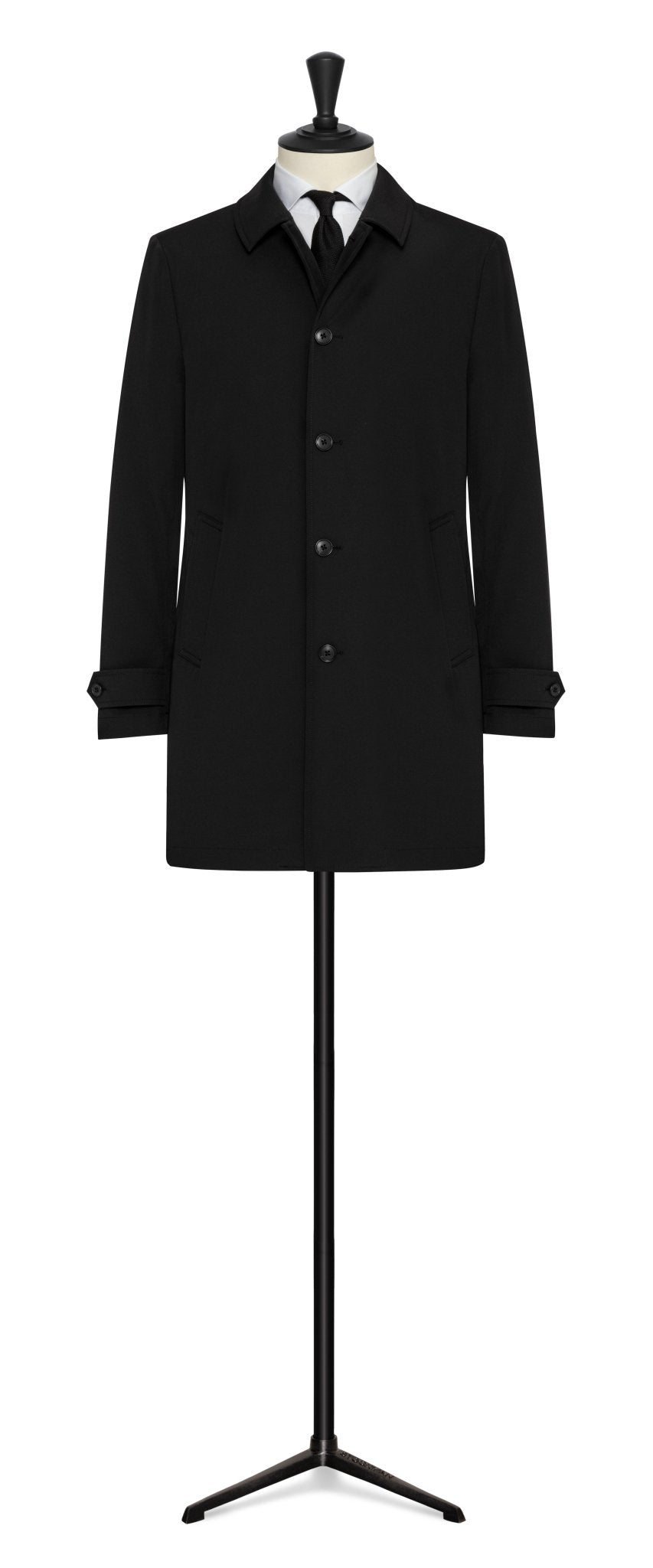 The Car Coat - black stretch blend windbreaker - cordes - sons.com