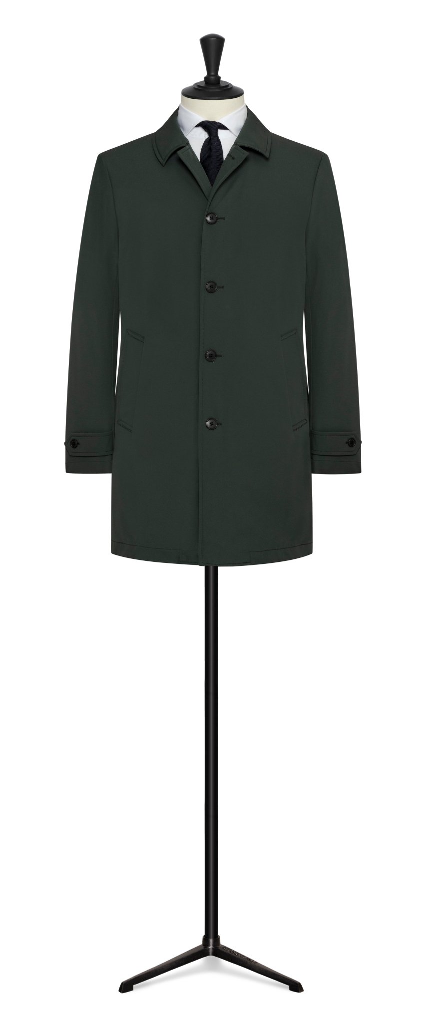 The Car Coat - green stretch blend windbreaker - cordes - sons.com