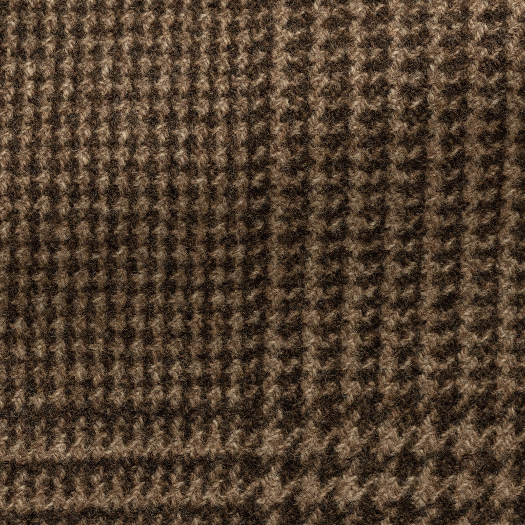 Brown / Midbrown GLENCHECK WOOL CUSTOM COAT - cordes - sons.com