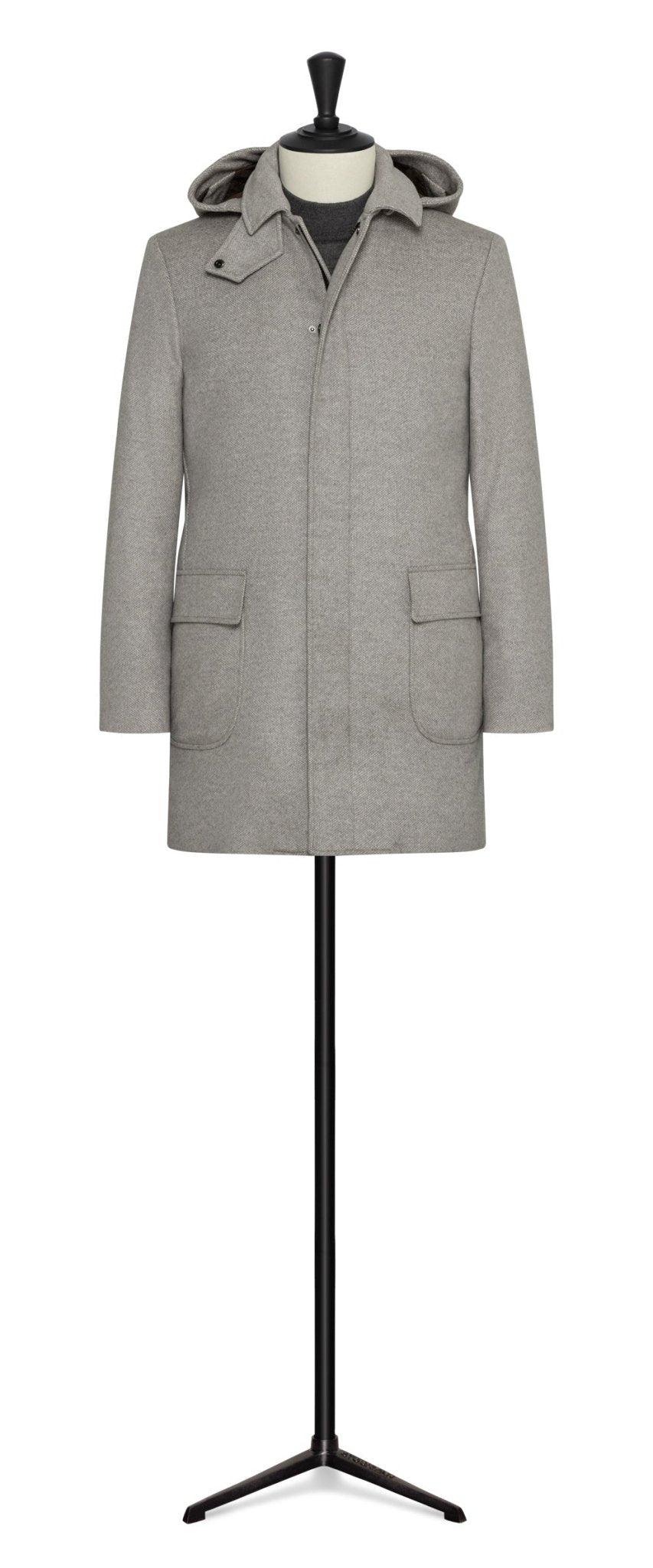 Silvergrey Sporty WOOL CUSTOM COAT - cordes - sons.com