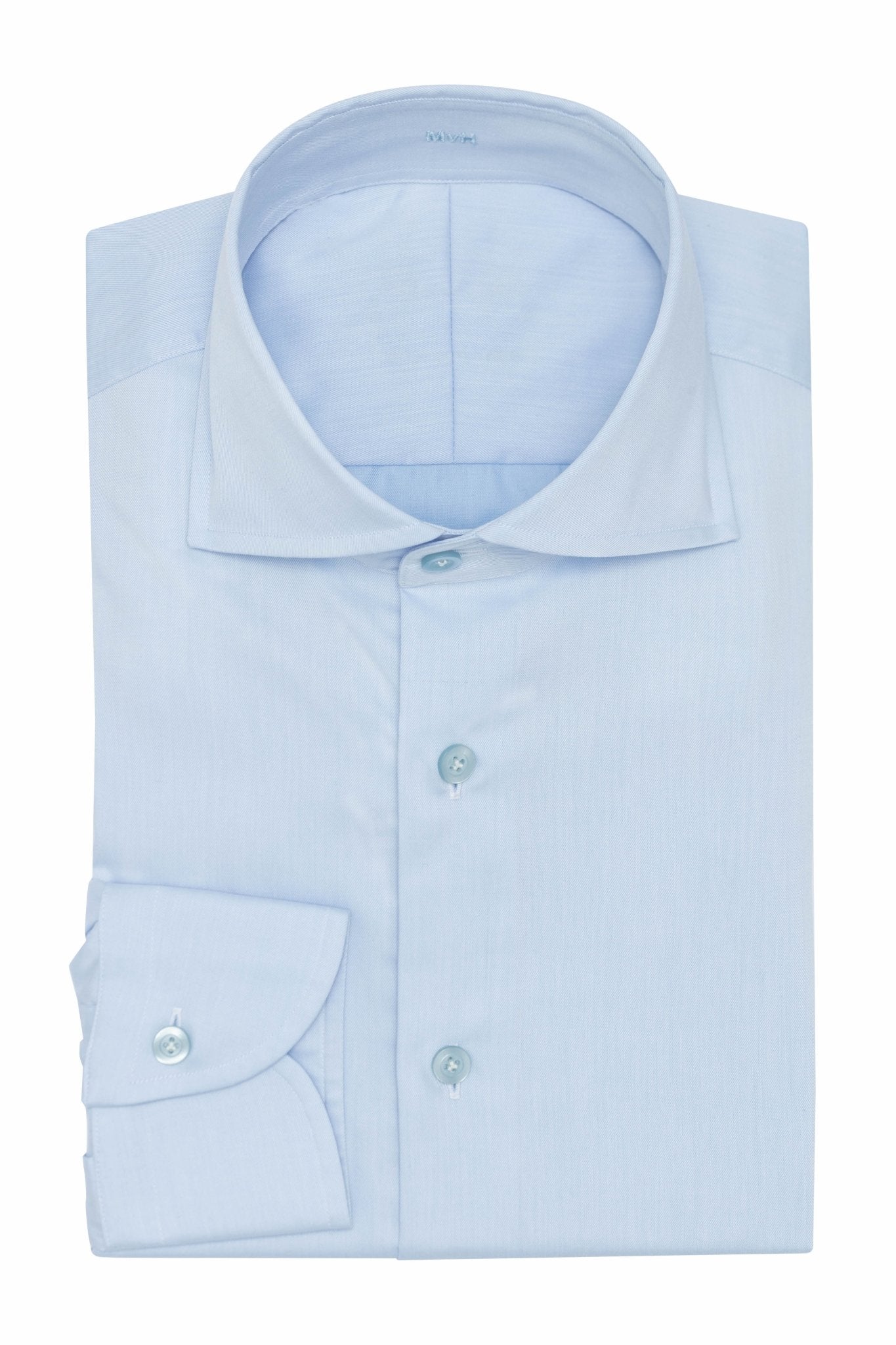Custom Shirt - l.blue cotton fine twill - cordes - sons.com