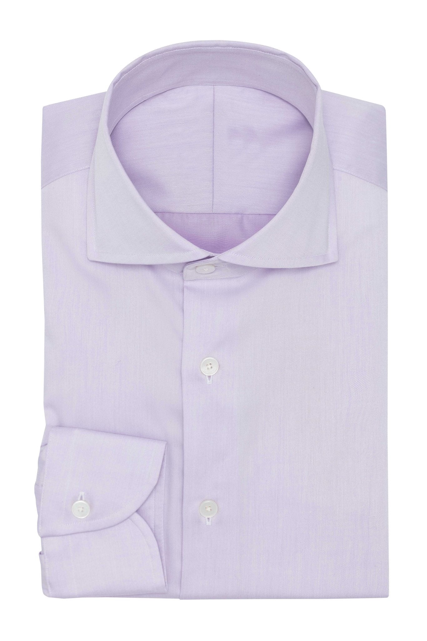 Custom Shirt - l.purple cotton fine twill - cordes - sons.com
