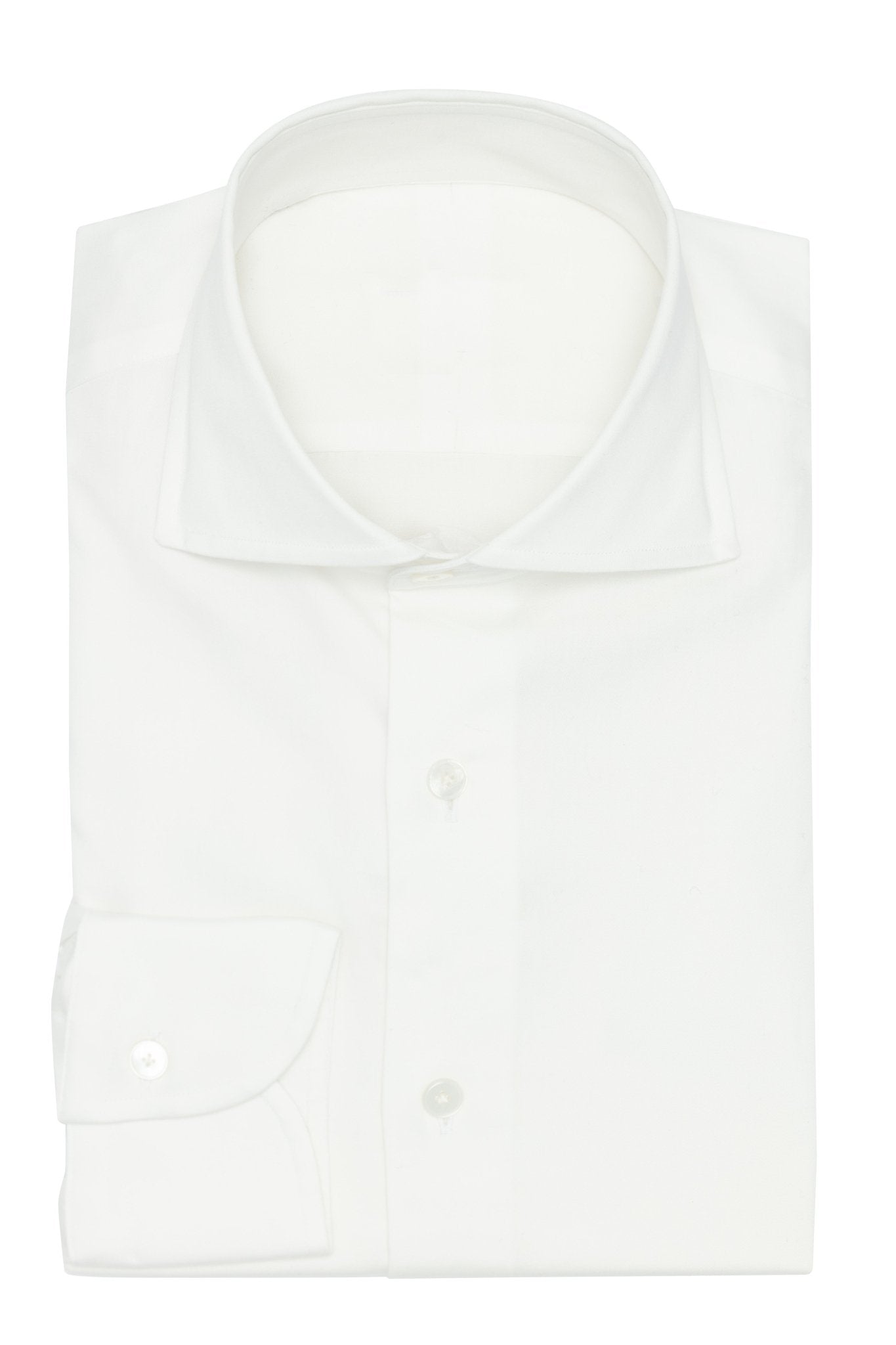 Custom Shirt - ivory cotton sateen - cordes - sons.com