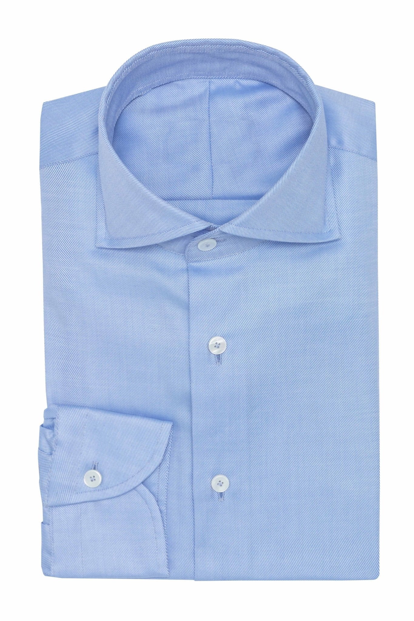 Custom Shirt - l.blue cotton - cordes - sons.com