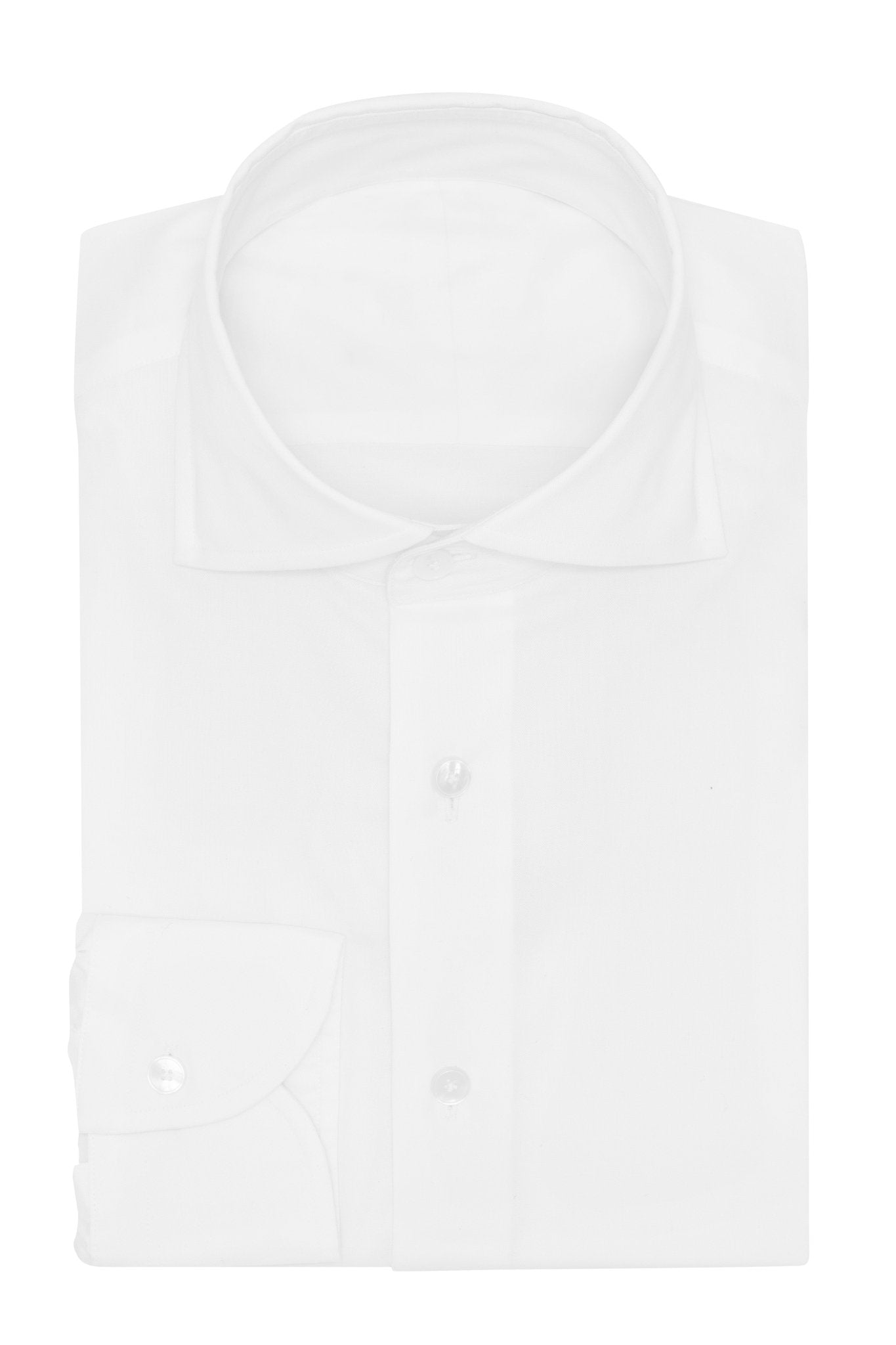 Custom Shirt - white stretch cotton - cordes - sons.com