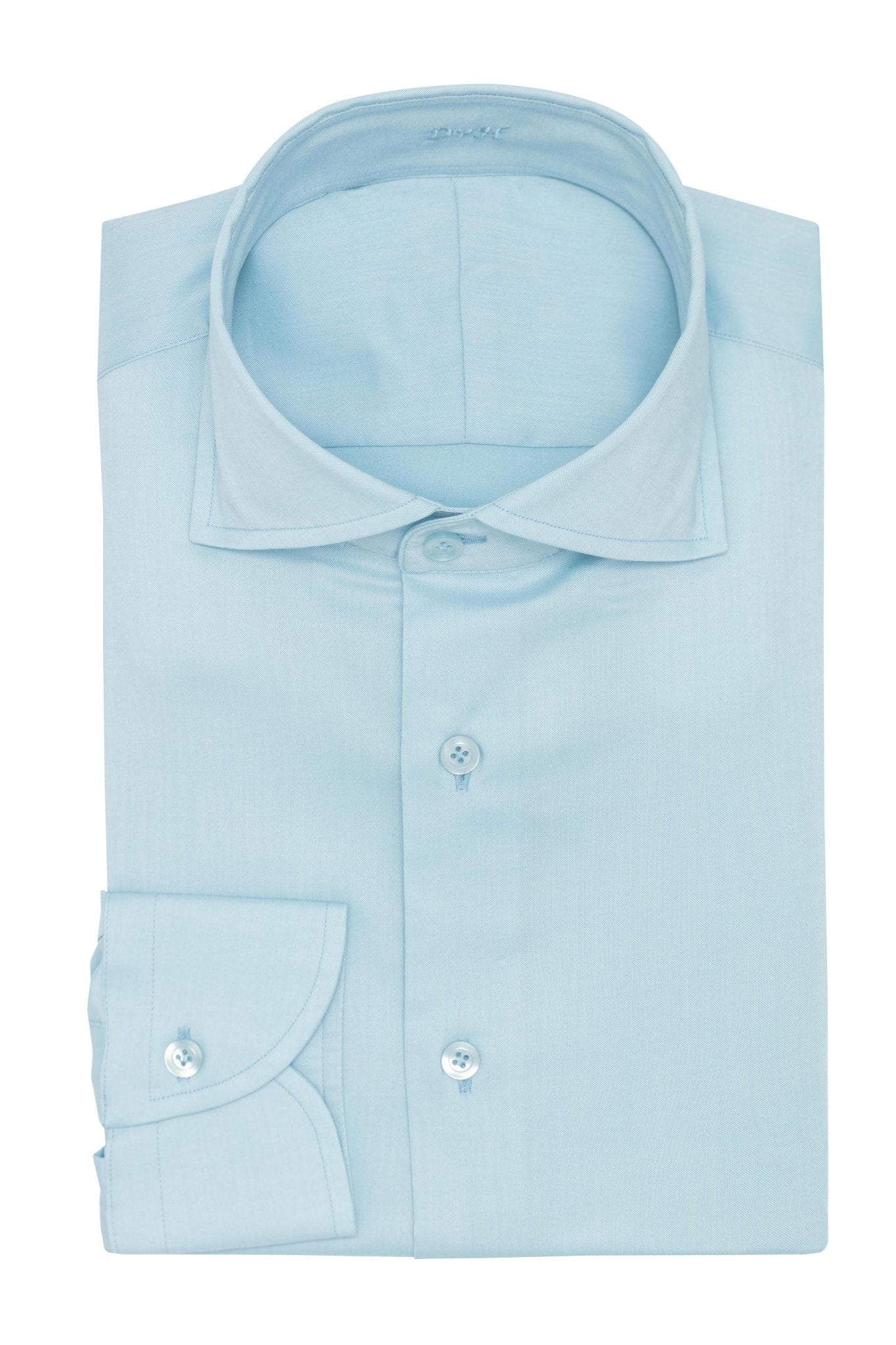 Custom Shirt - l.blue stretch cotton - cordes - sons.com