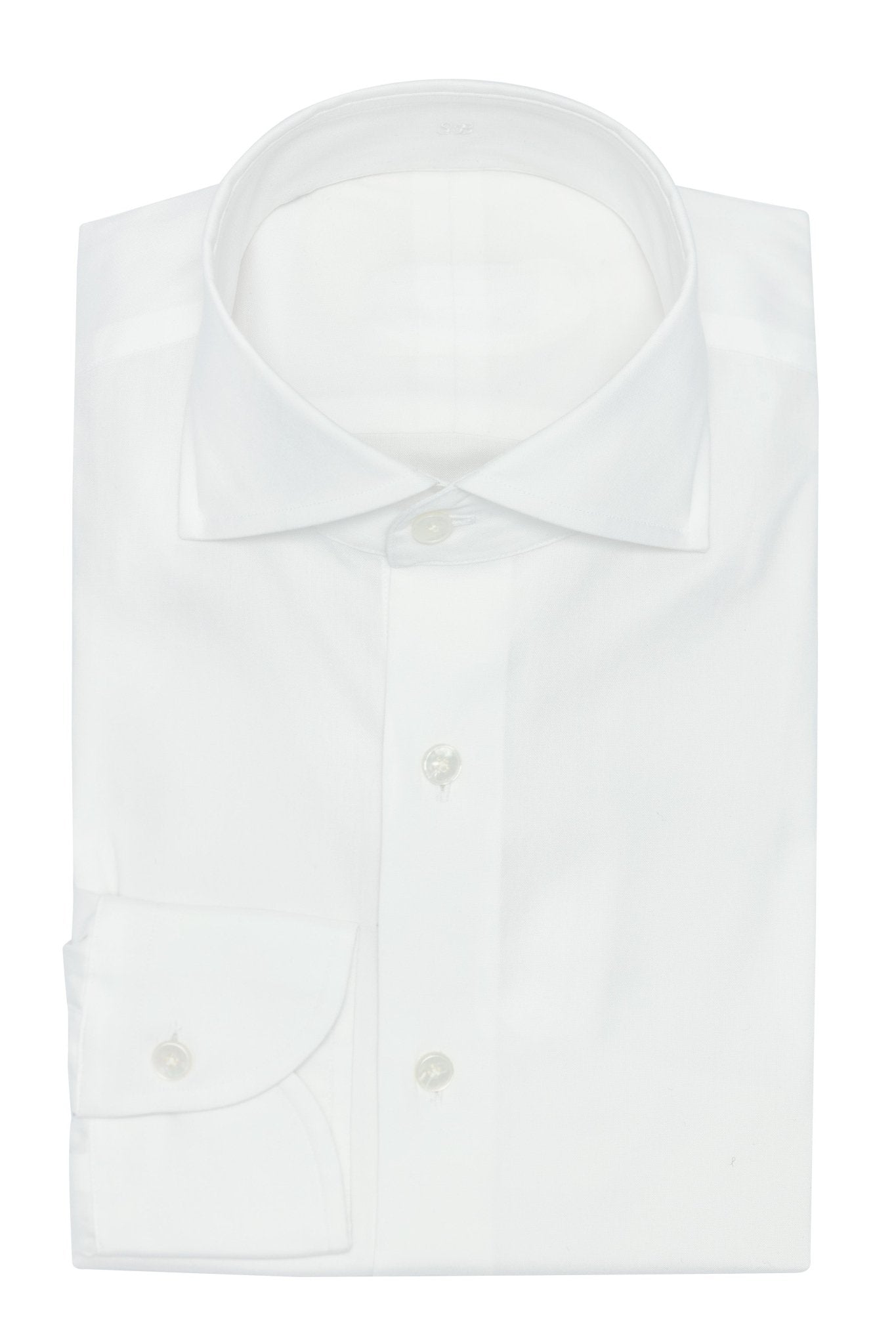 Custom Shirt - white cotton pinpoint - cordes - sons.com