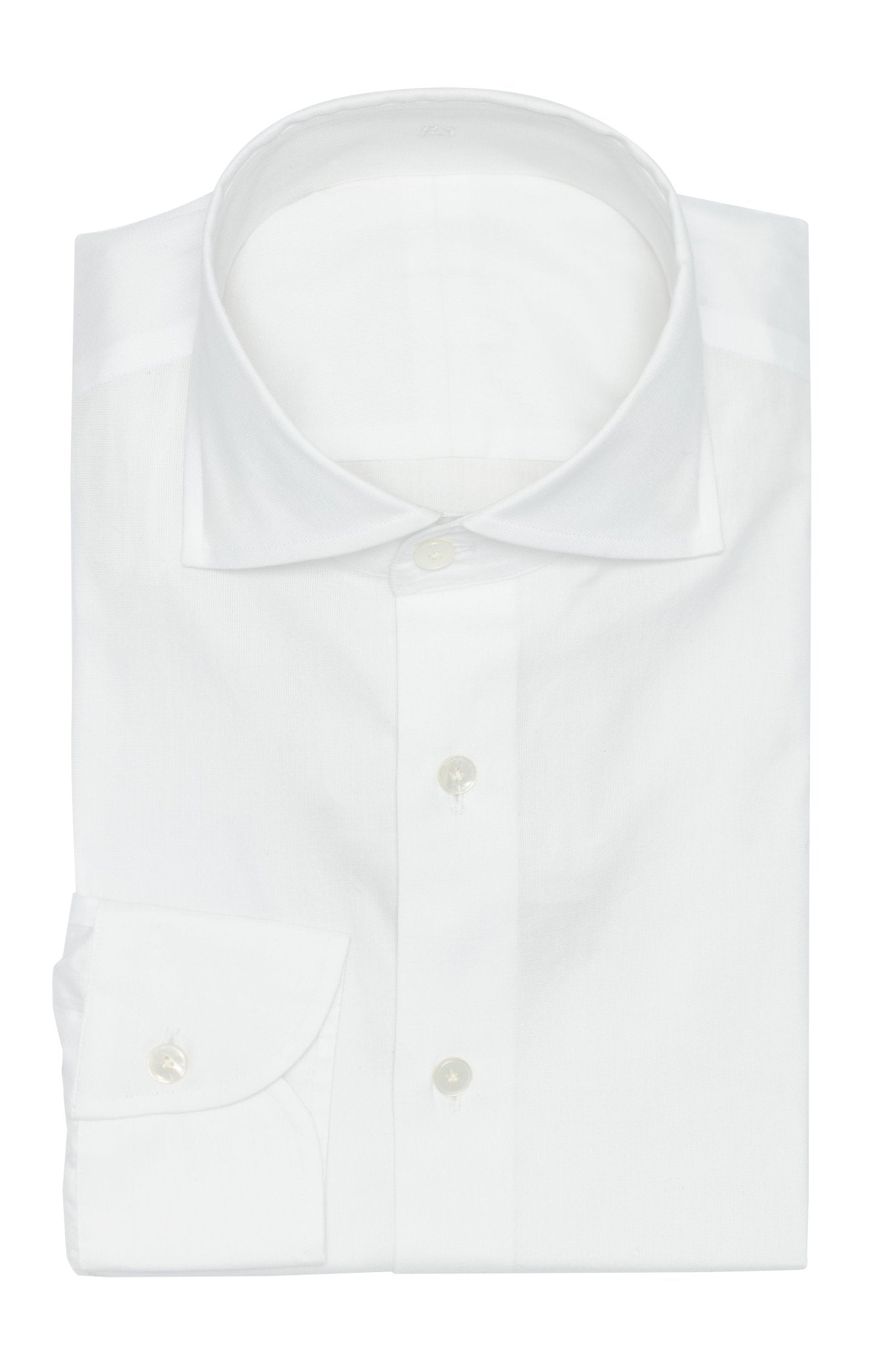 Custom Shirt - white cotton poplin fil - a - fil - cordes - sons.com