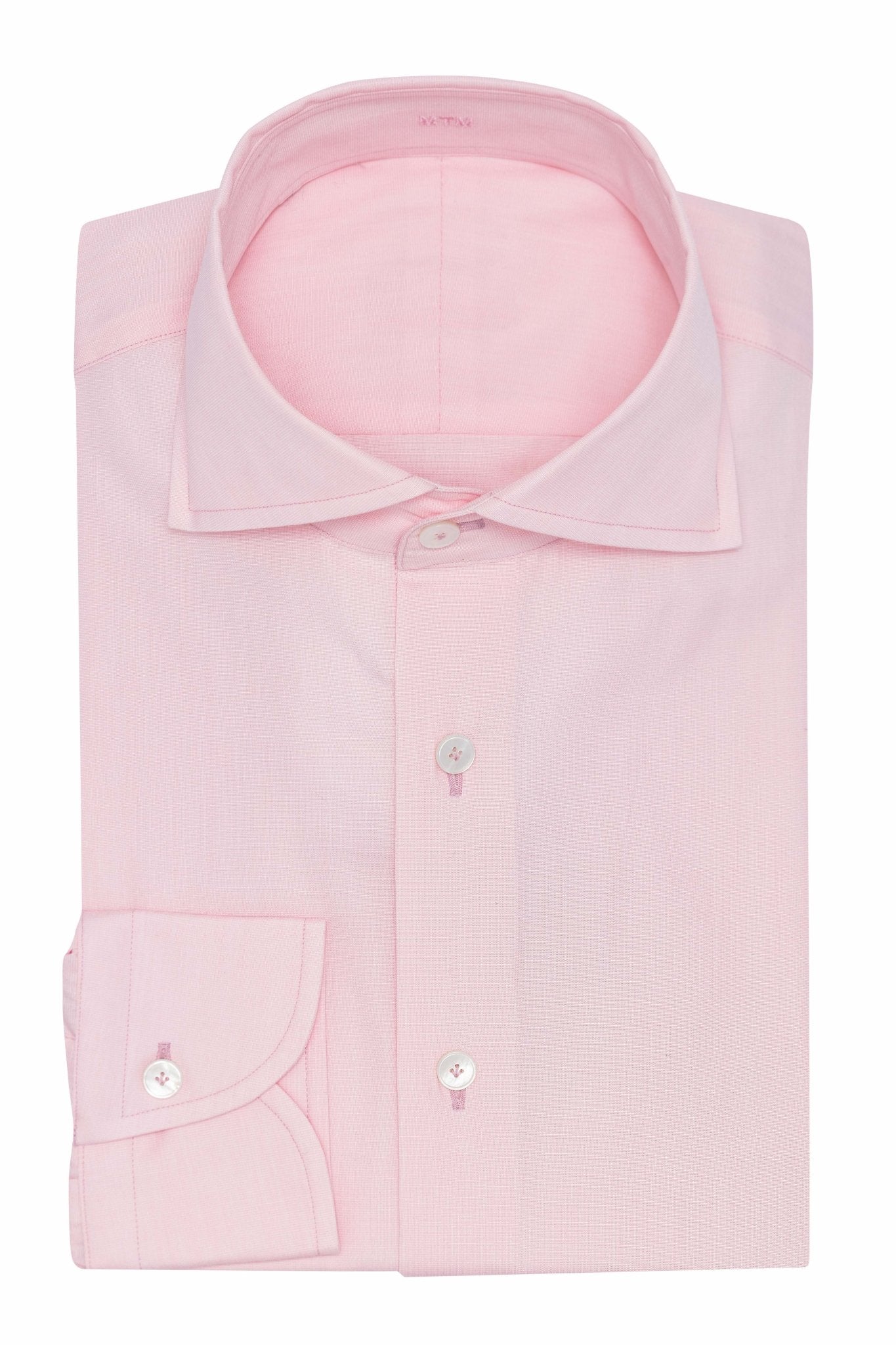 Custom Shirt - l.pink cotton poplin fil - a - fil - cordes - sons.com