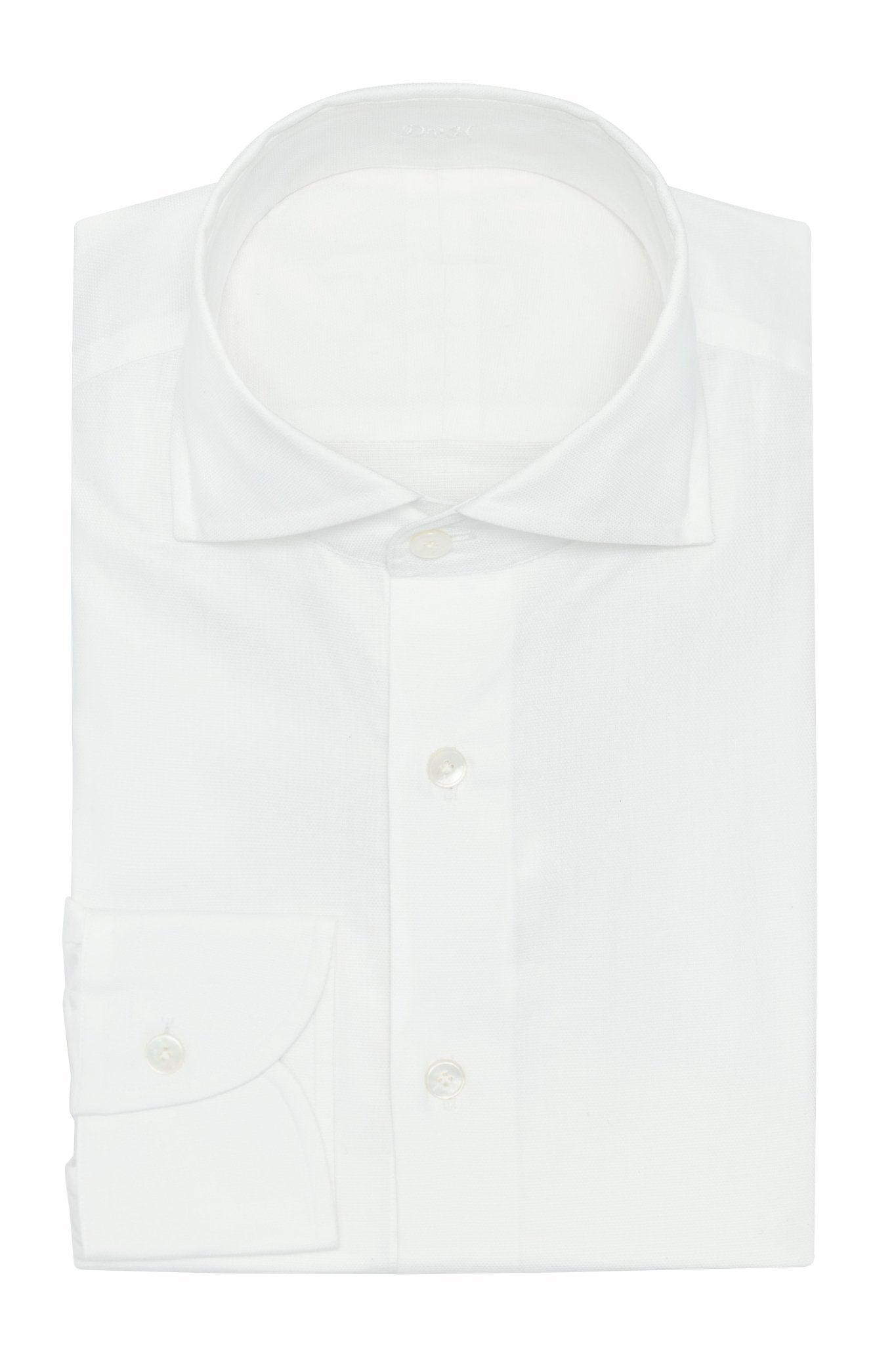 Custom Shirt - white cotton dobby - cordes - sons.com