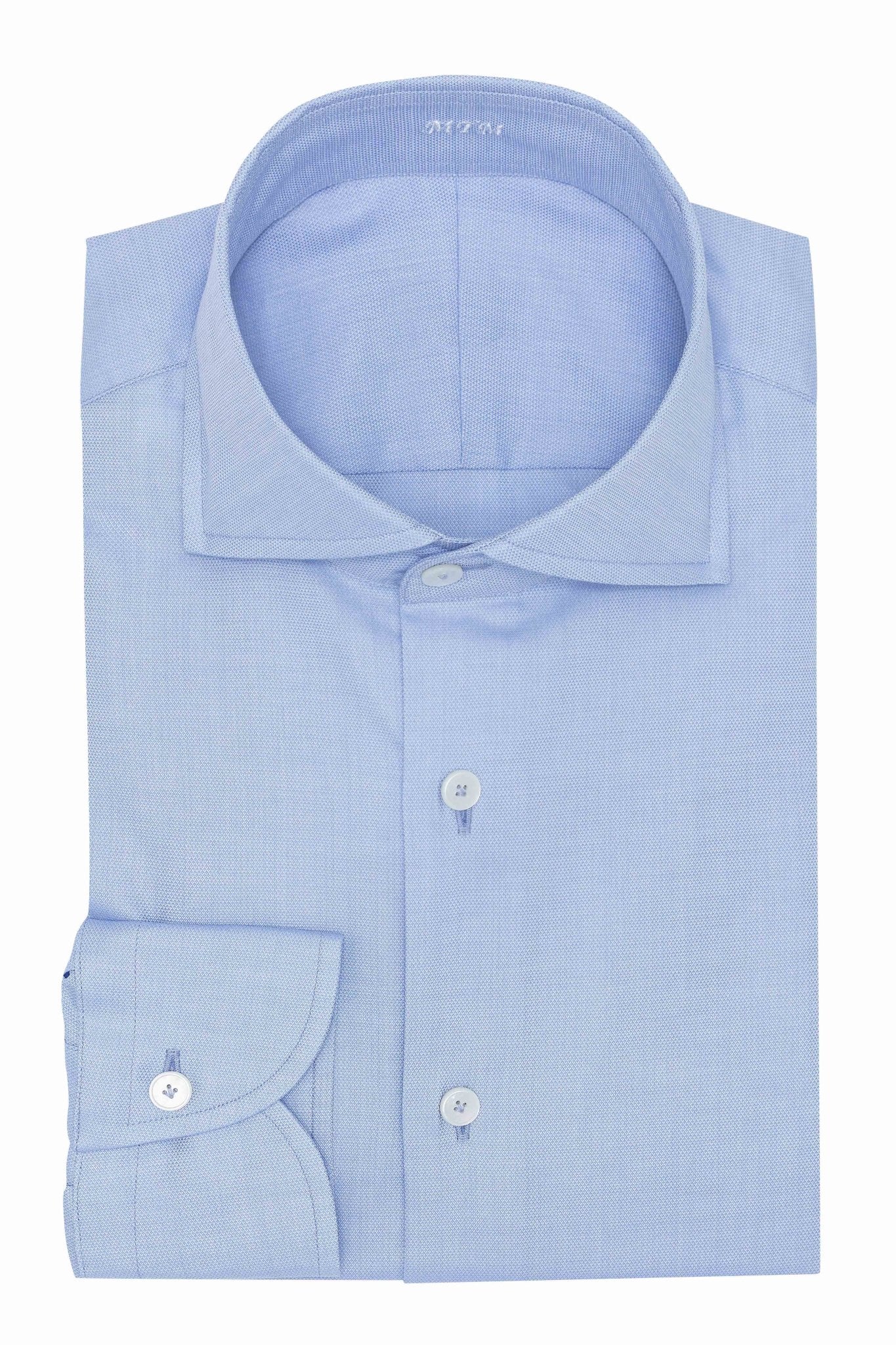 Custom Shirt - l.blue cotton dobby - cordes - sons.com