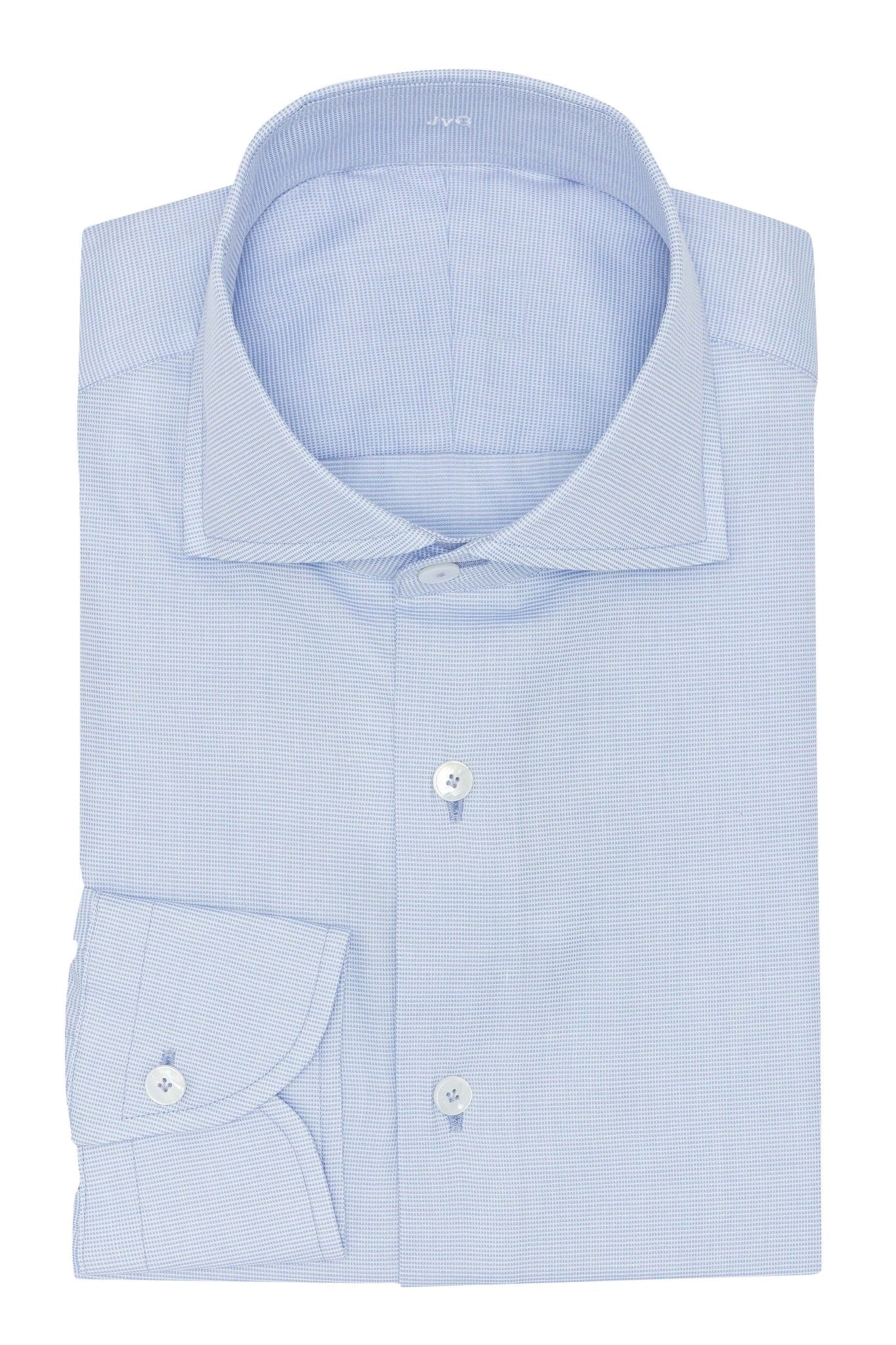 Custom Shirt - l.blue cotton dobby - cordes - sons.com
