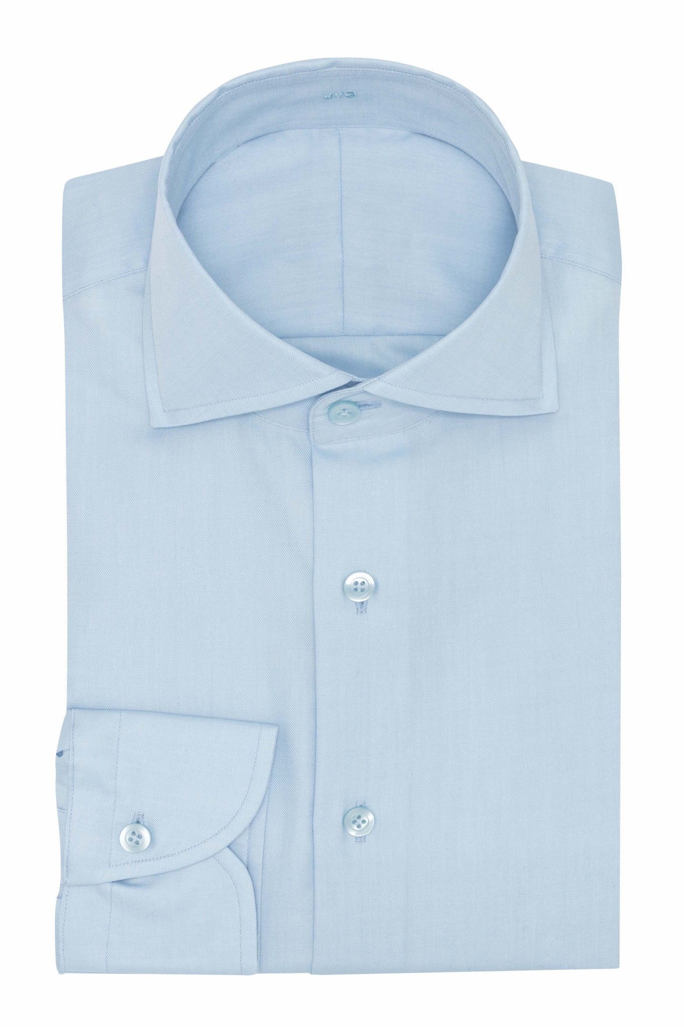 Custom Shirt - l.blue liquid - repellent cotton - cordes - sons.com