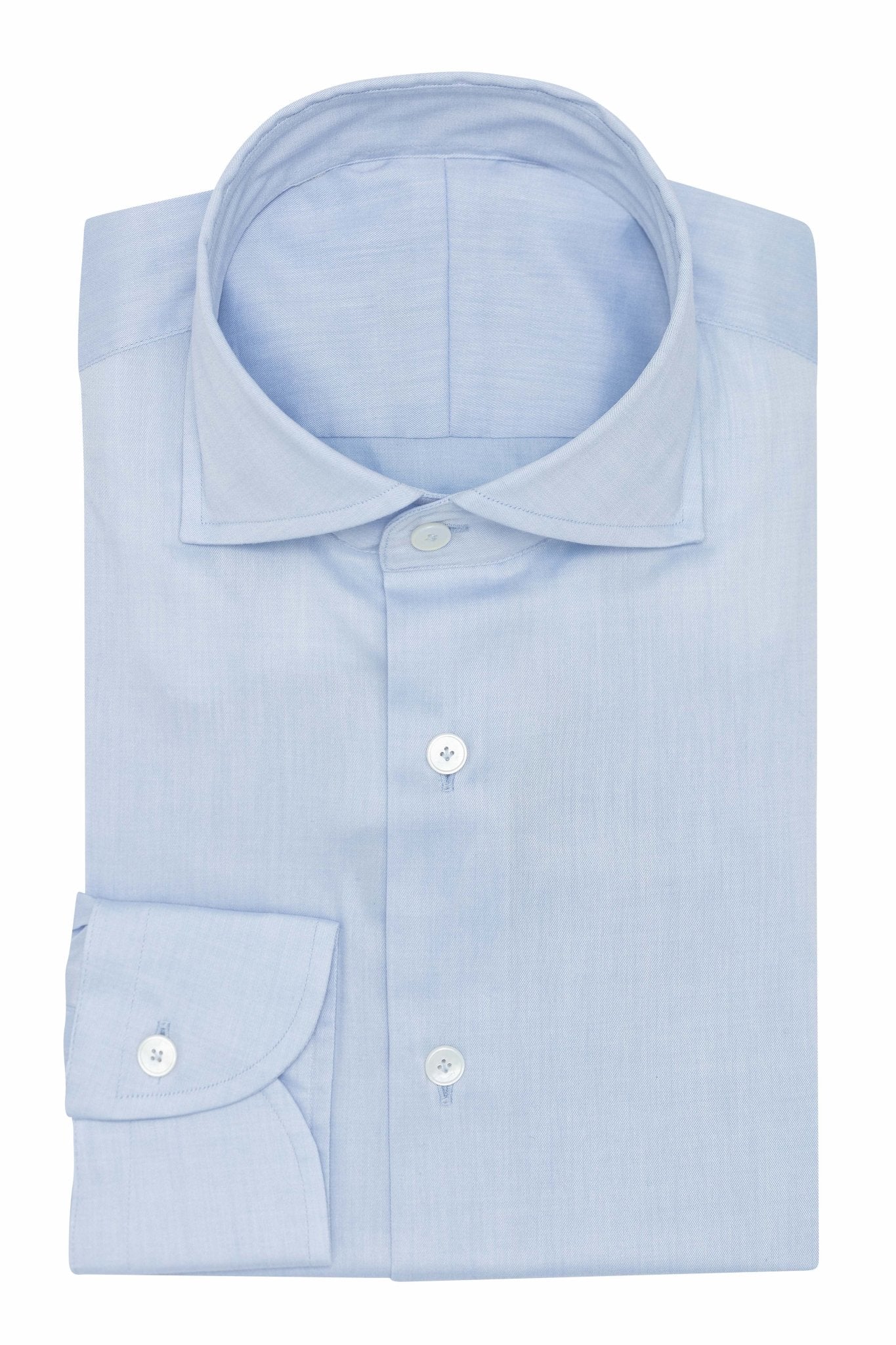 Custom Shirt - l.blue cotton - lyocell - cordes - sons.com