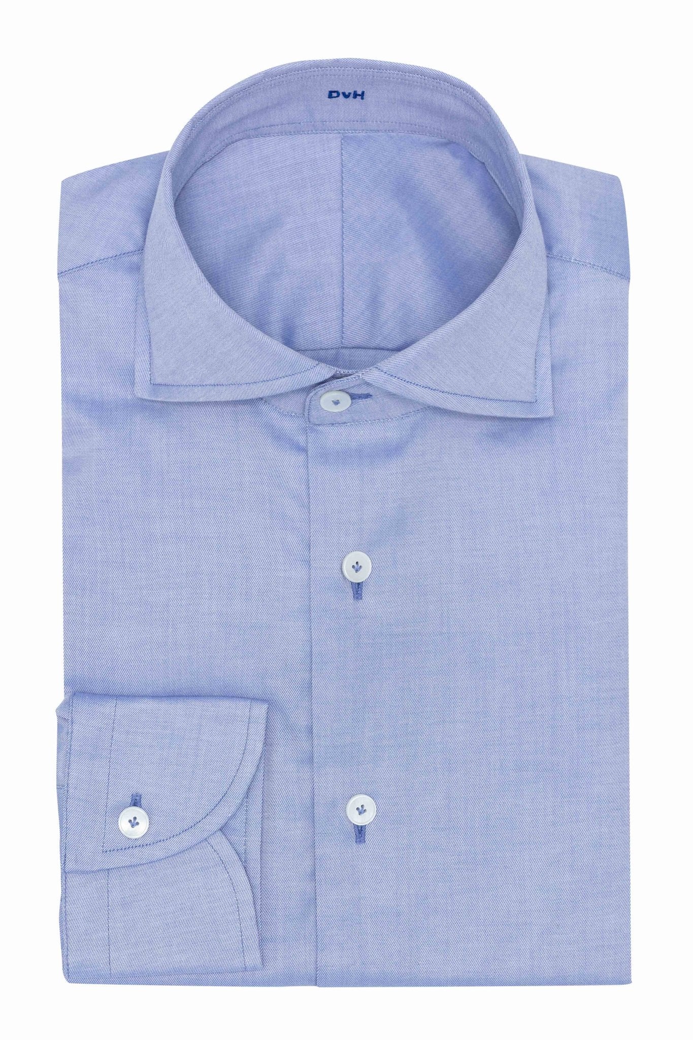 Custom Shirt - l.blue cotton fine twill - cordes - sons.com