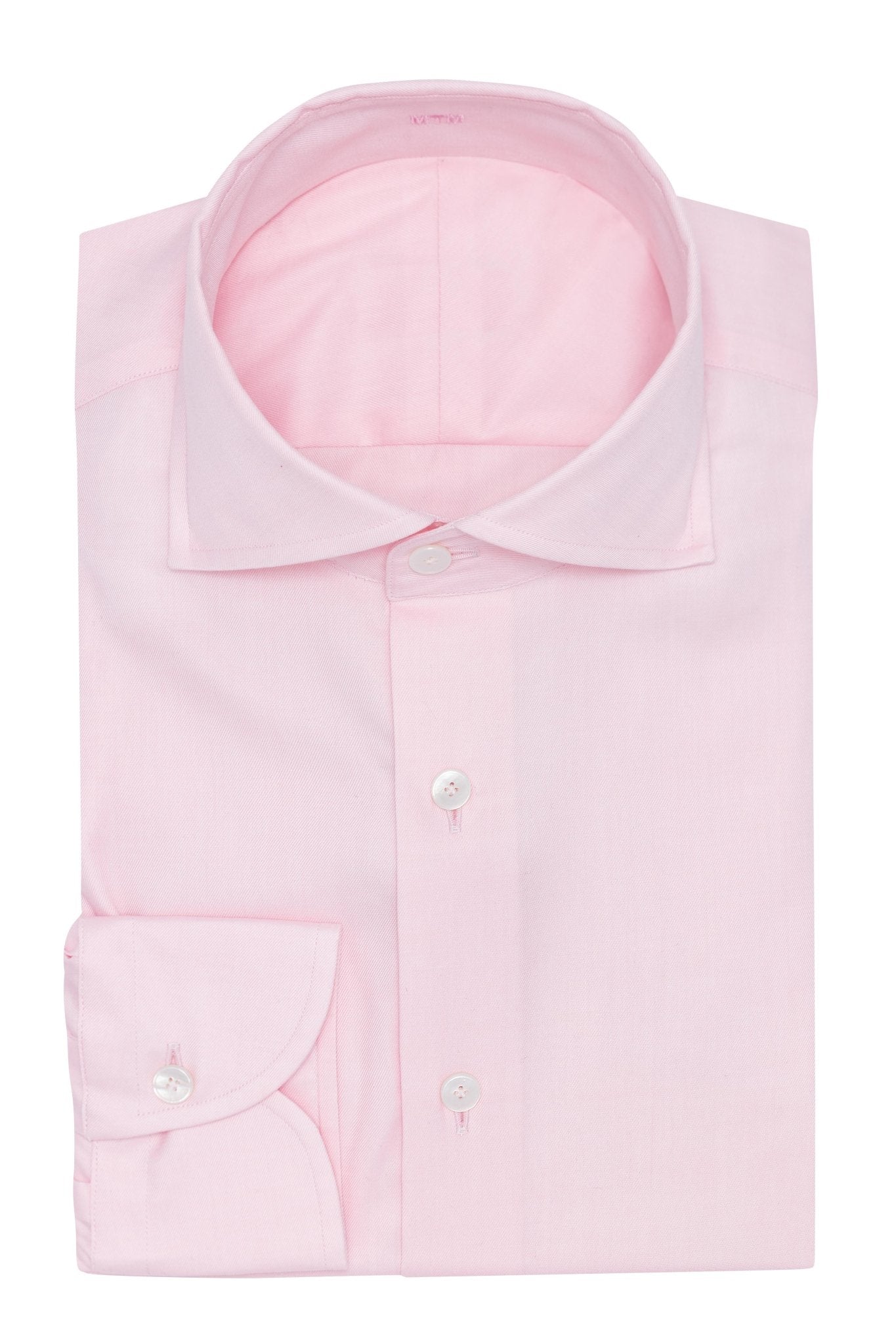 Custom Shirt - l.pink cotton fine twill - cordes - sons.com
