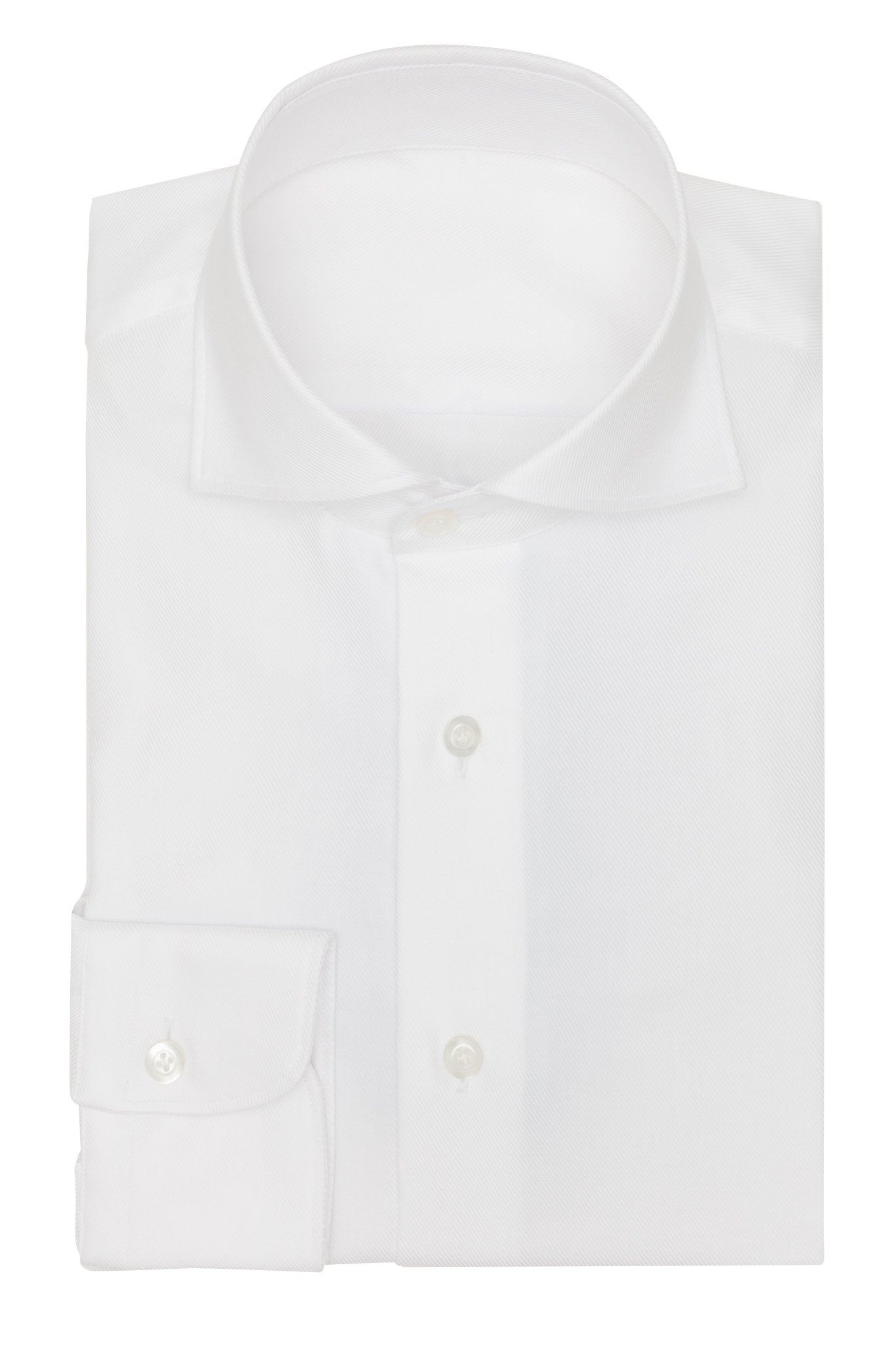 Custom Shirtt - white cotton fine dobby - cordes - sons.com