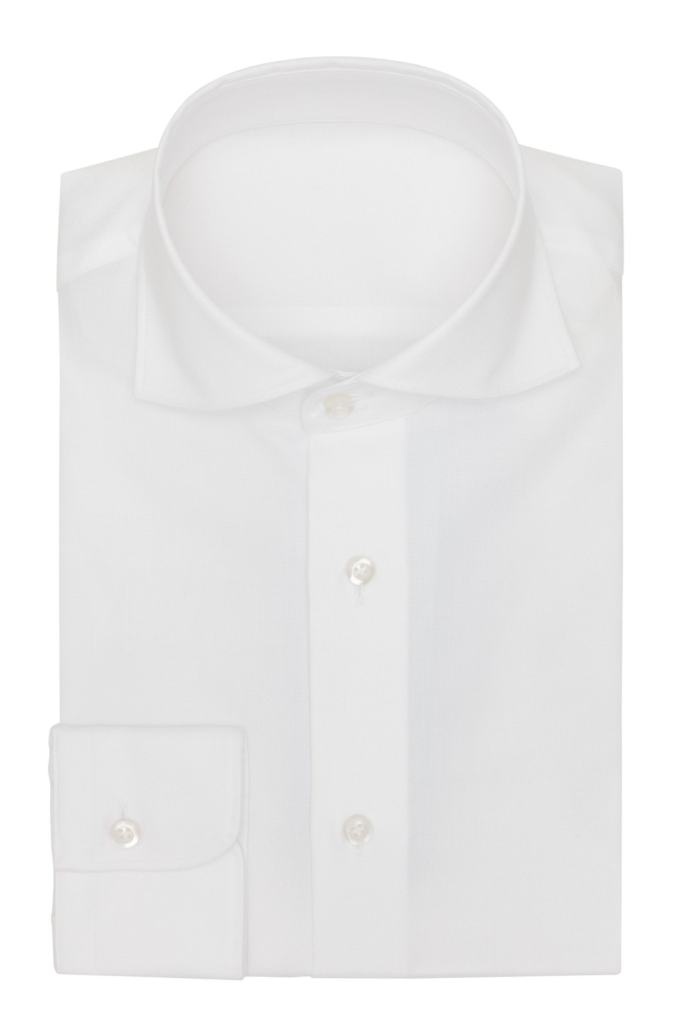 Custom Shirt - white cotton fine royal Oxford - cordes - sons.com
