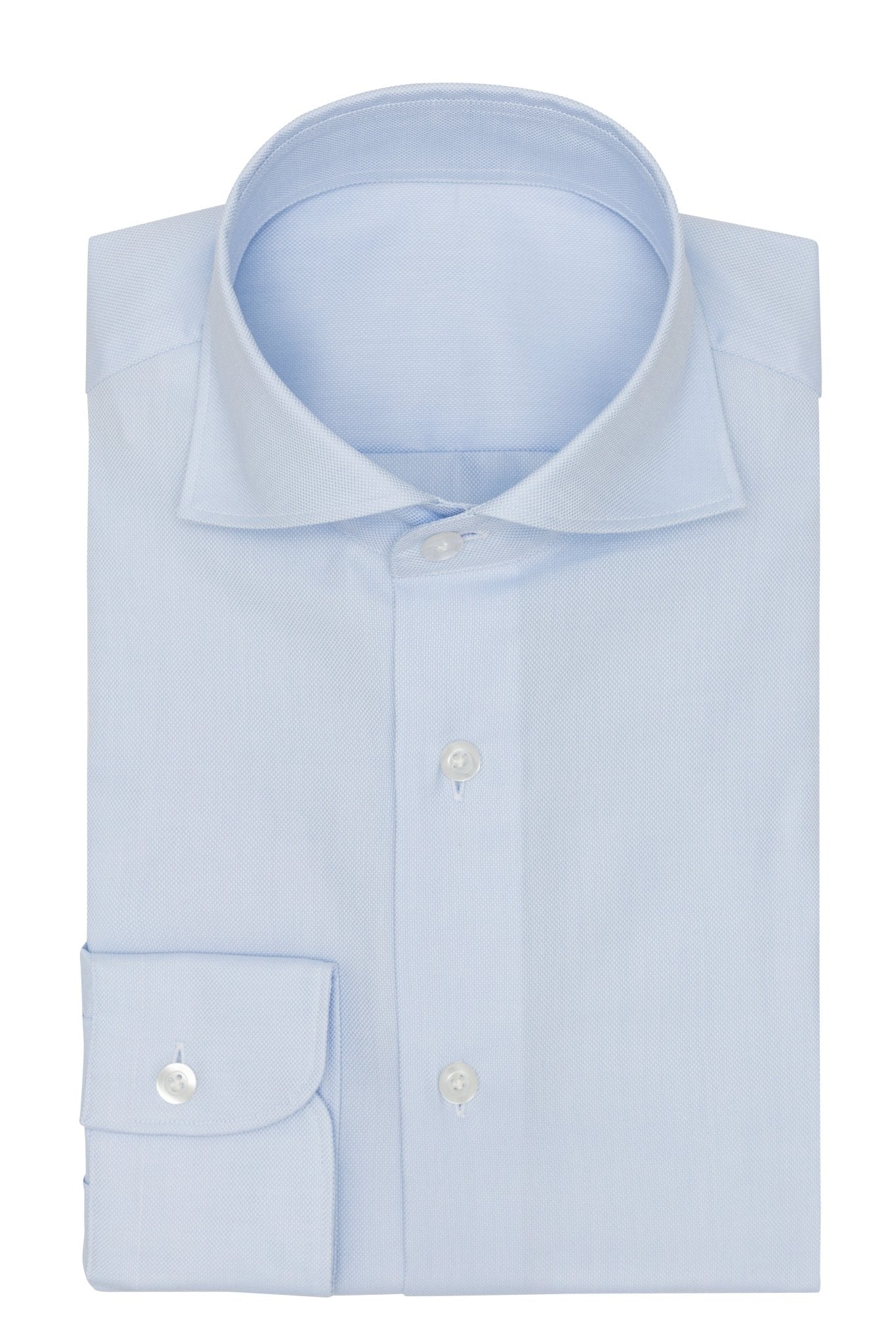 Custom Shirt - l.blue cotton fine royal Oxford - cordes - sons.com
