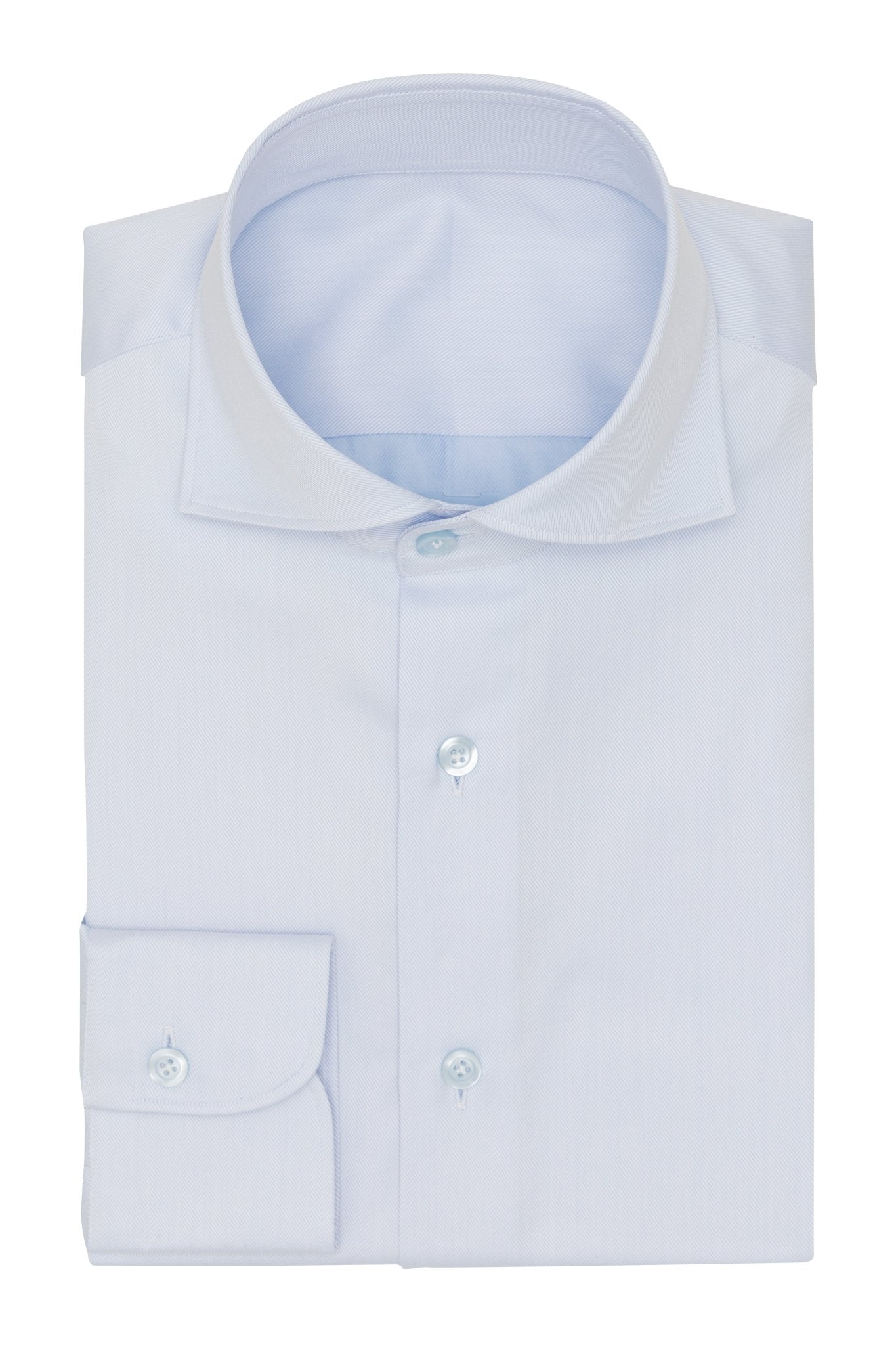 Custom Shirt - l.blue cotton dobby - cordes - sons.com