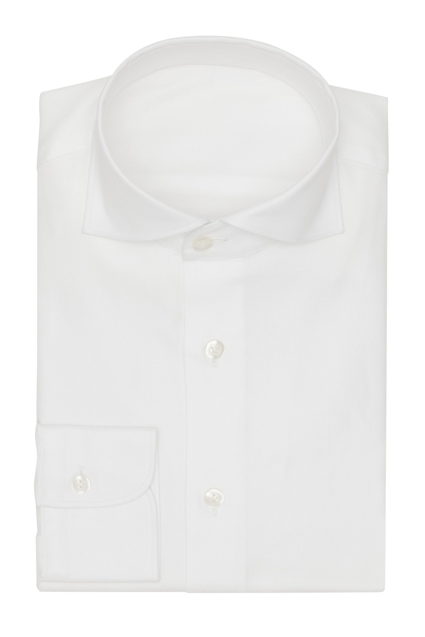 Custom Shirt - white cotton dobby - cordes - sons.com