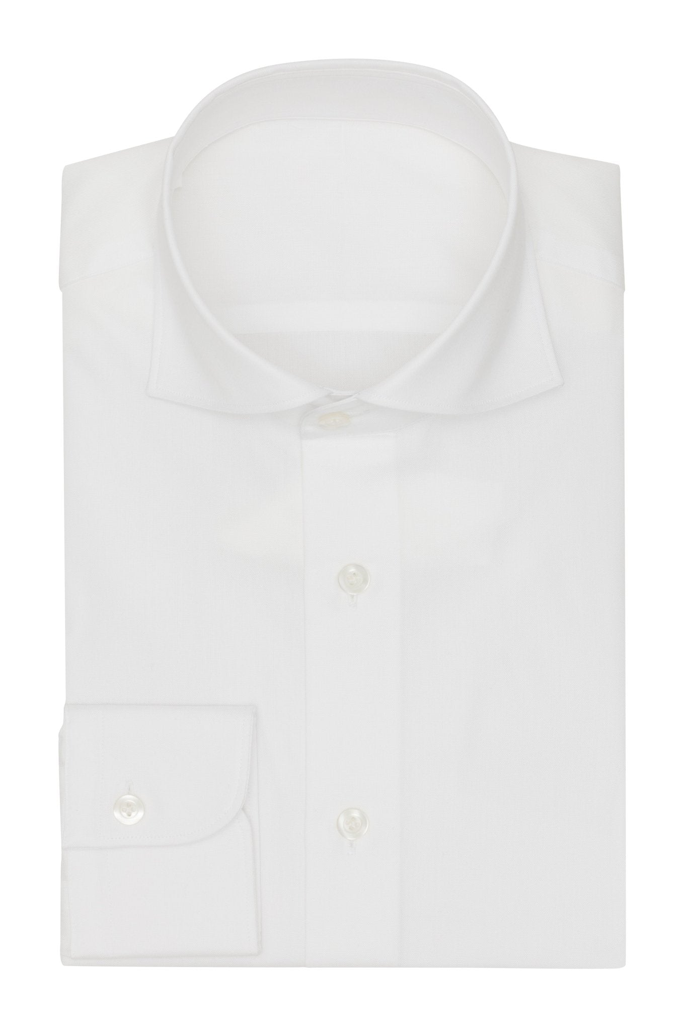 Custom Shirtt - white cotton pinpoint - cordes - sons.com