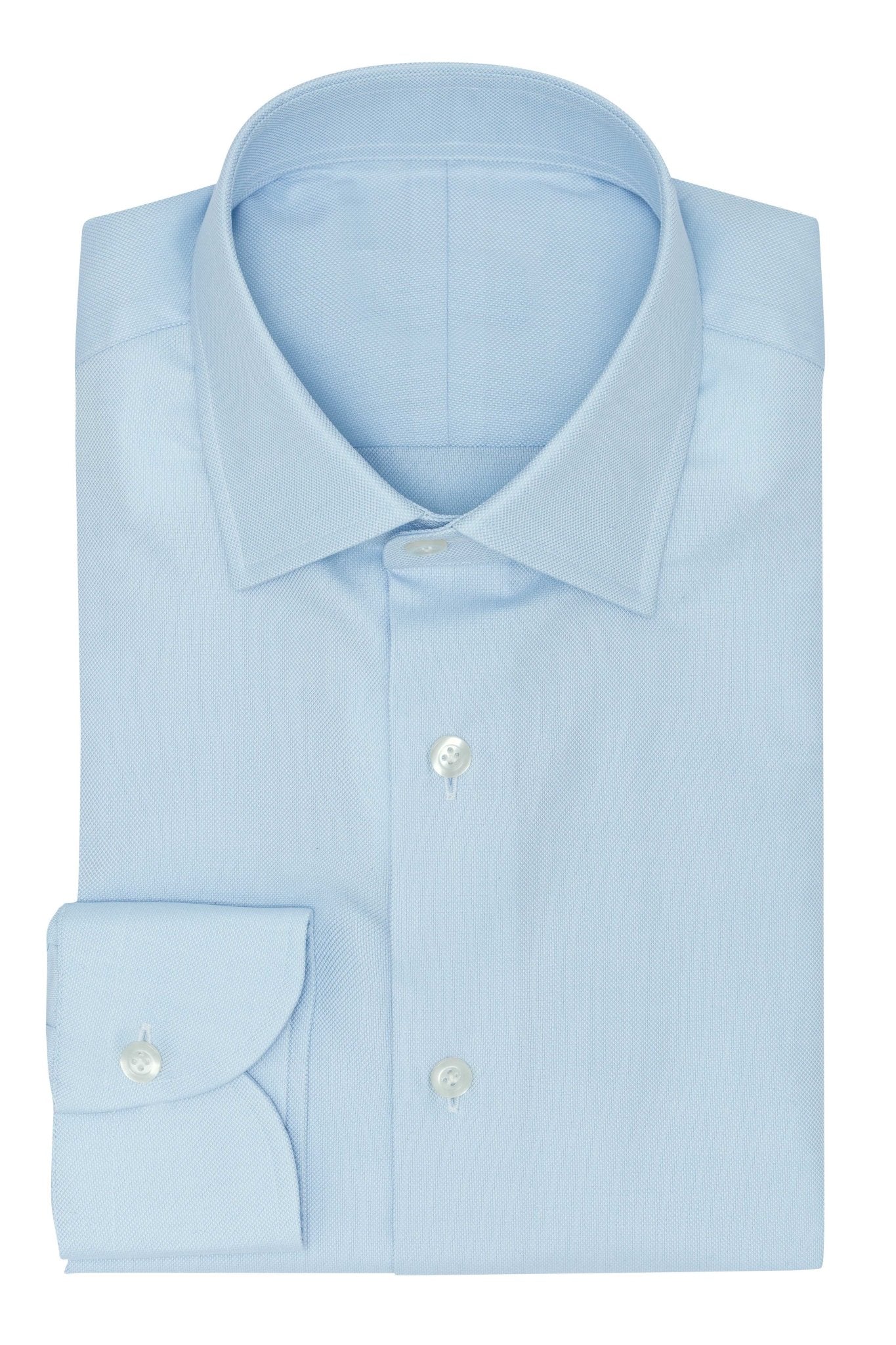 Custom Shirt - l.blue cotton royal Oxford - cordes - sons.com