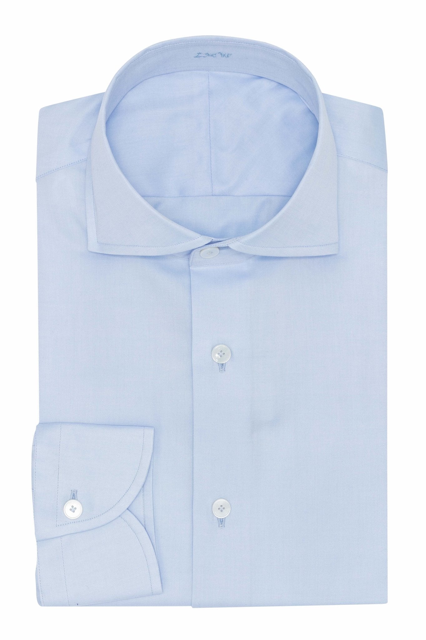 Custom Shirt - l.blue cotton fine twill - cordes - sons.com