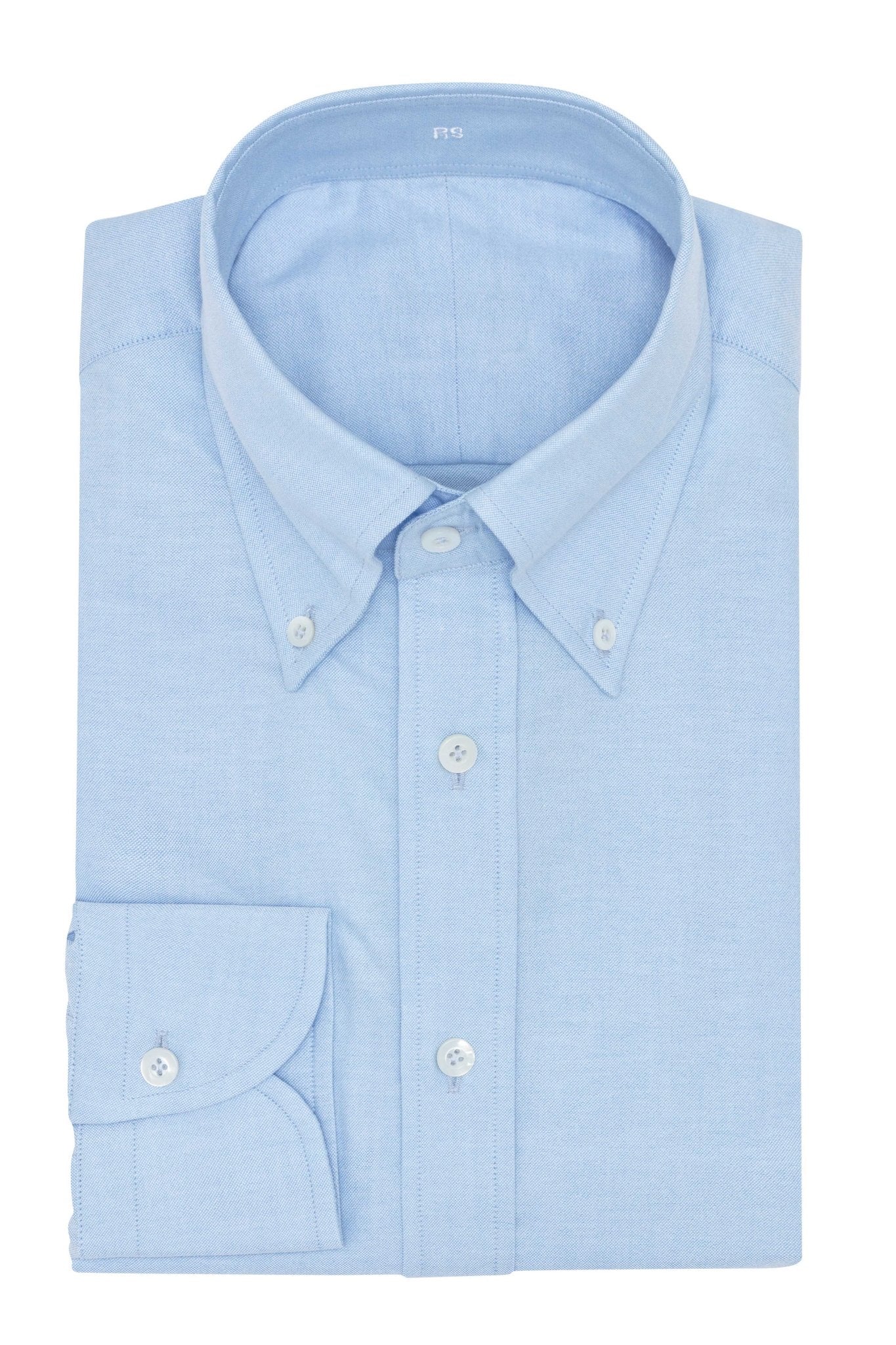 Custom Shirt - l.blue stretch cotton Oxford - cordes - sons.com
