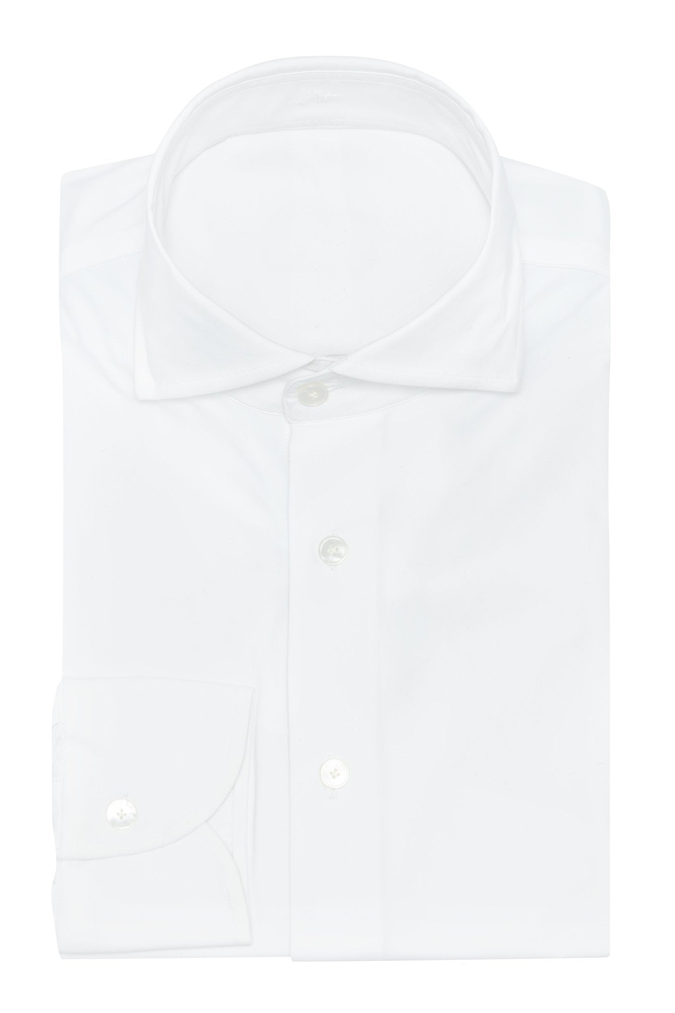 Custom Shirt - white high - stretch performance knit - cordes - sons.com