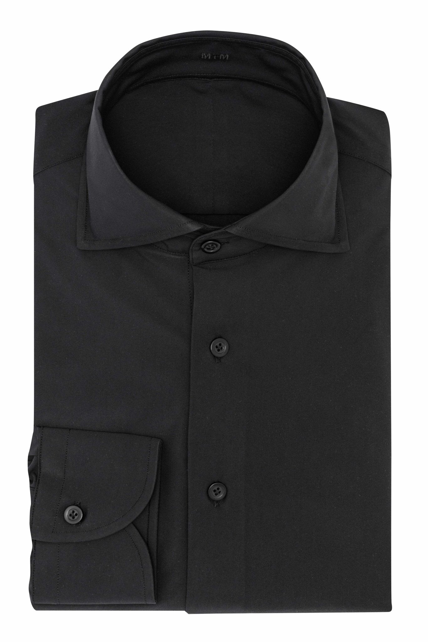 Custom Shirt - black high - stretch performance knit - cordes - sons.com