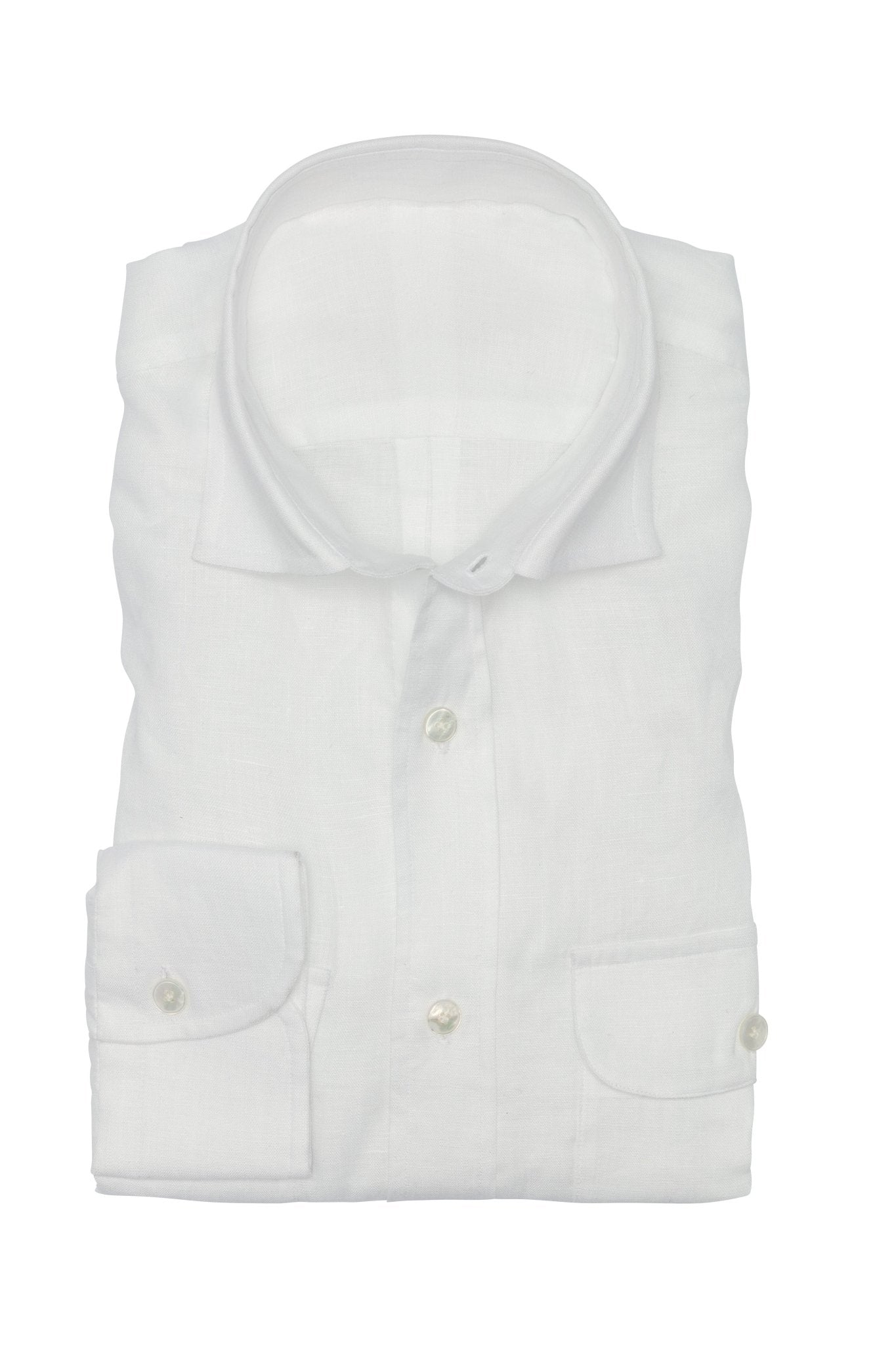 Custom Shirt - white linen - cordes - sons.com