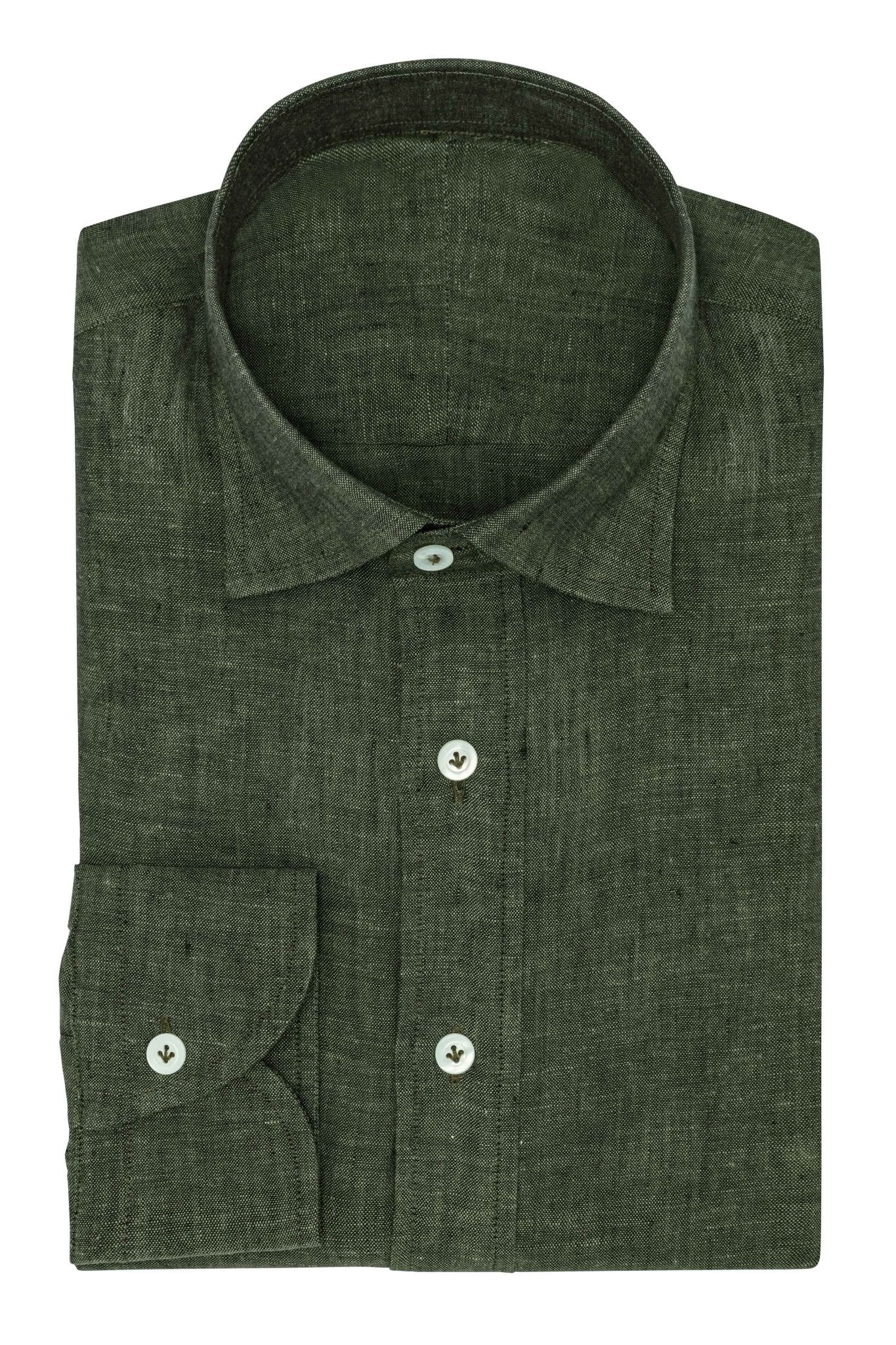 Custom Shirt - d.olive linen - cordes - sons.com
