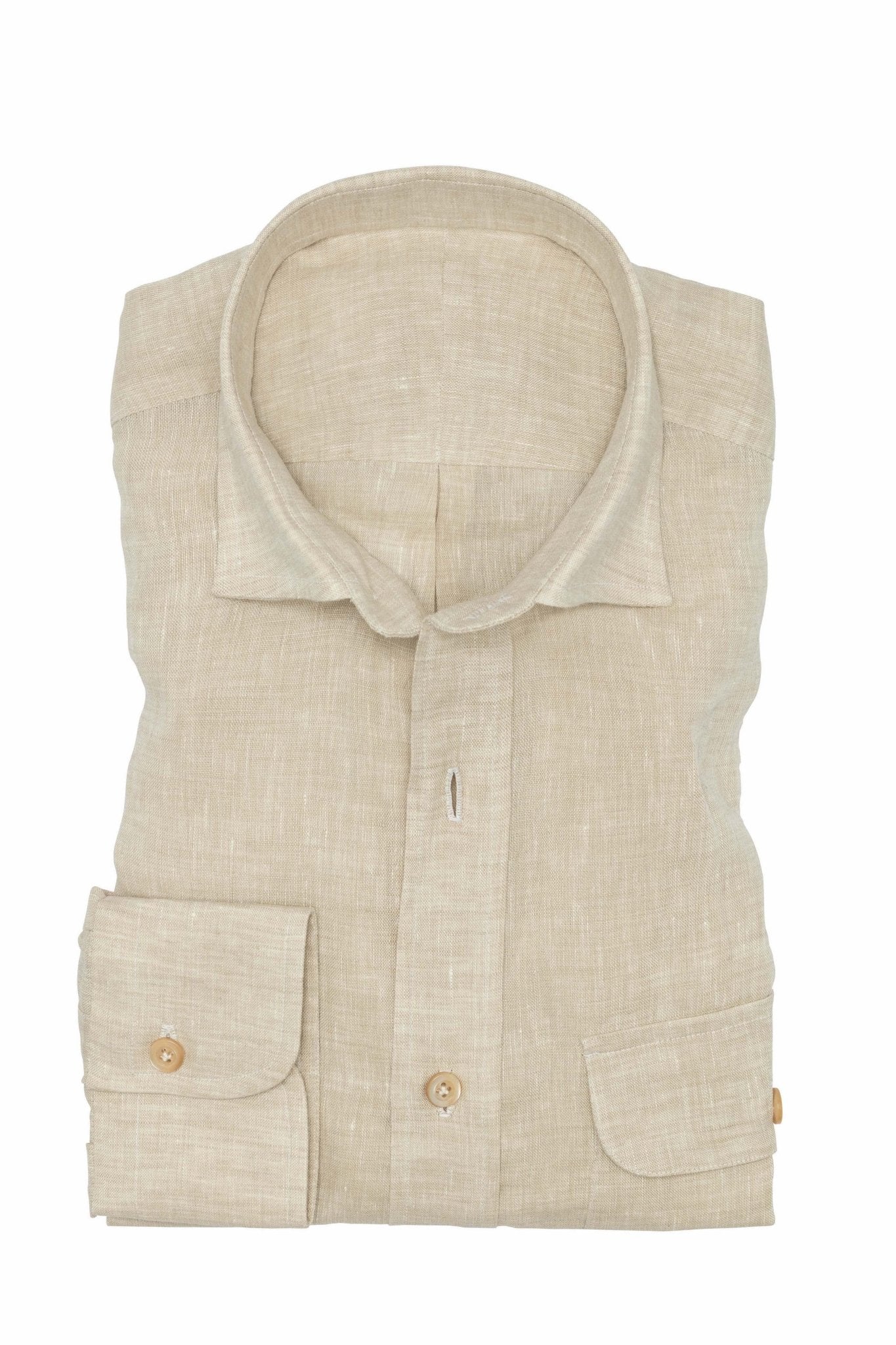 Custom Shirt - sand linen - cordes - sons.com