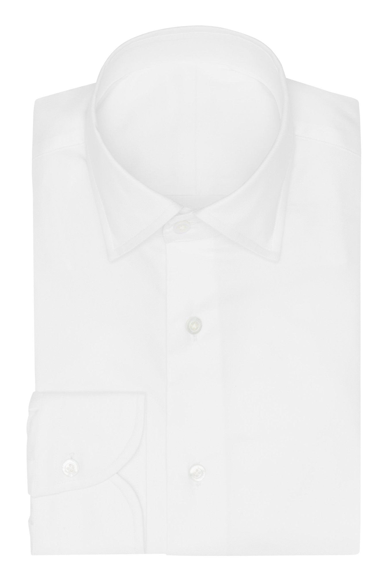 Custom Shirt - white cotton fine twill - cordes - sons.com