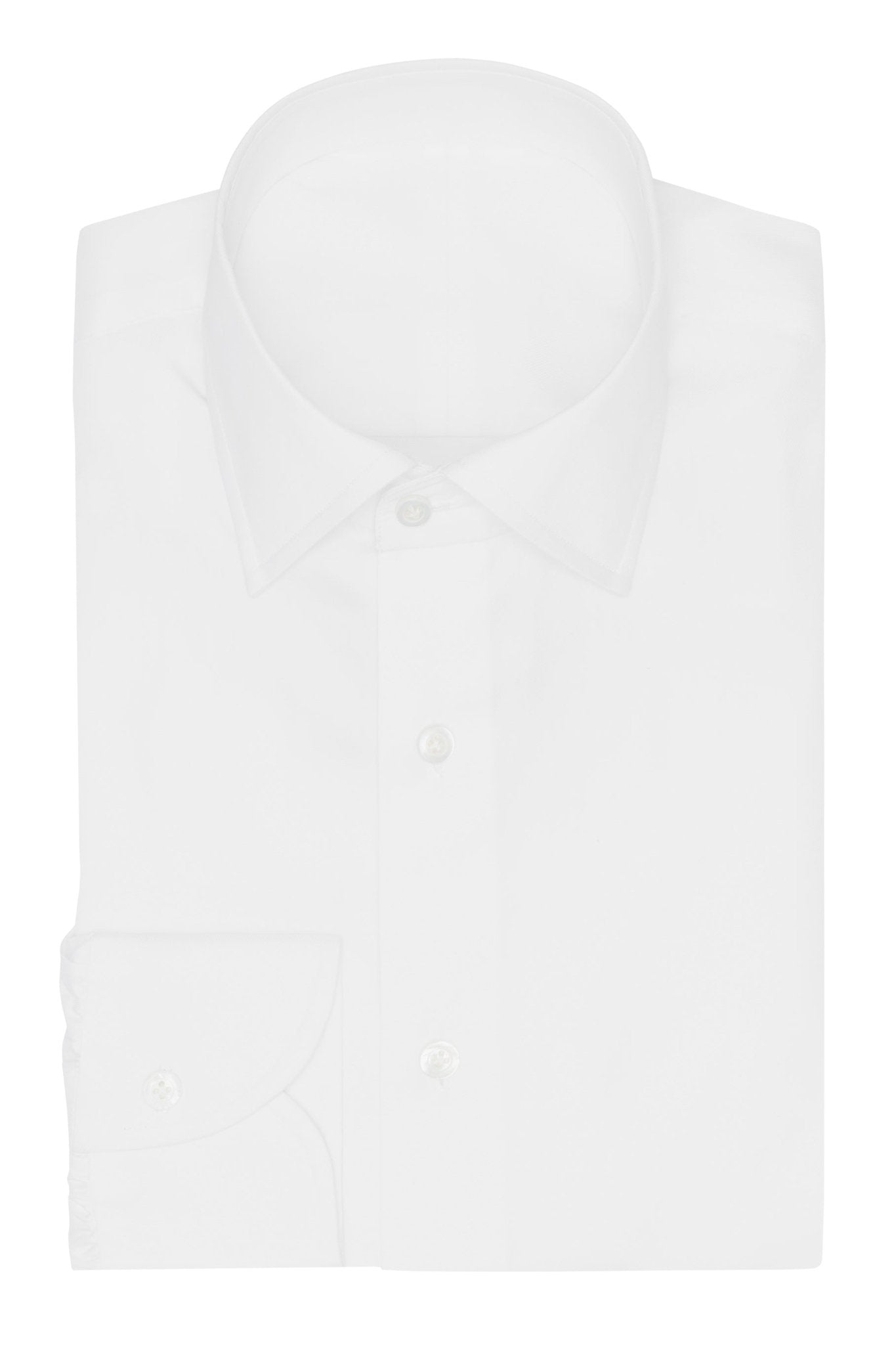 Custom Shirt - white cotton fine twill - cordes - sons.com