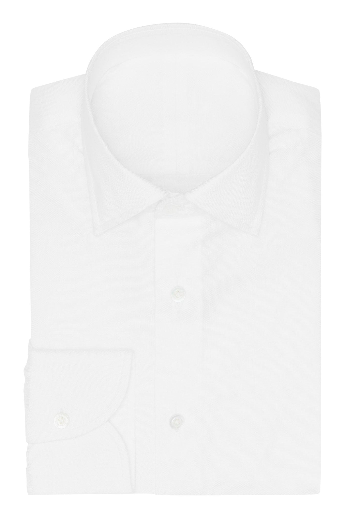 Custom Shirt - white cotton fine royal Oxford - cordes - sons.com
