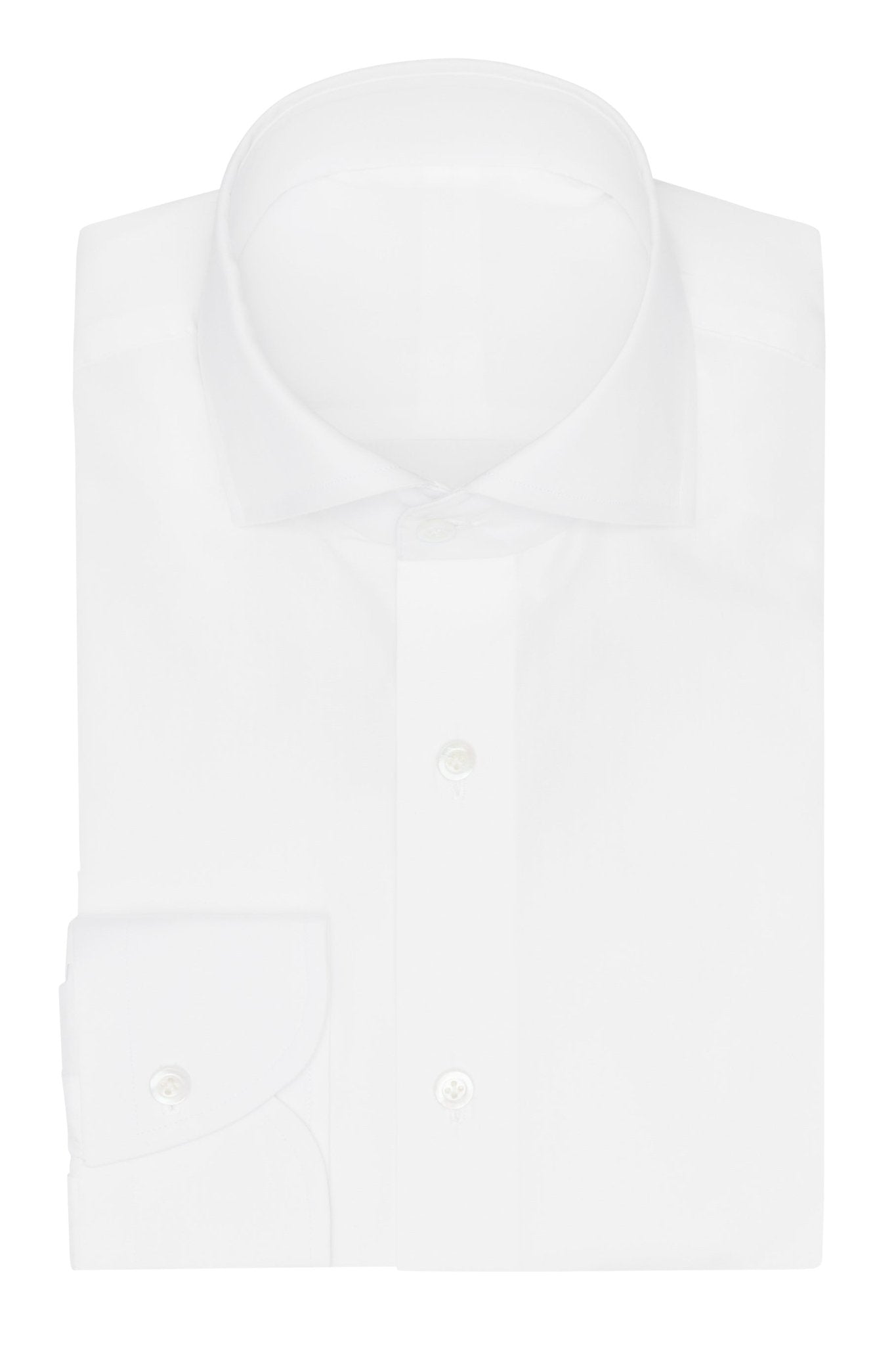 Custom Shirt - white cotton fine poplin - cordes - sons.com