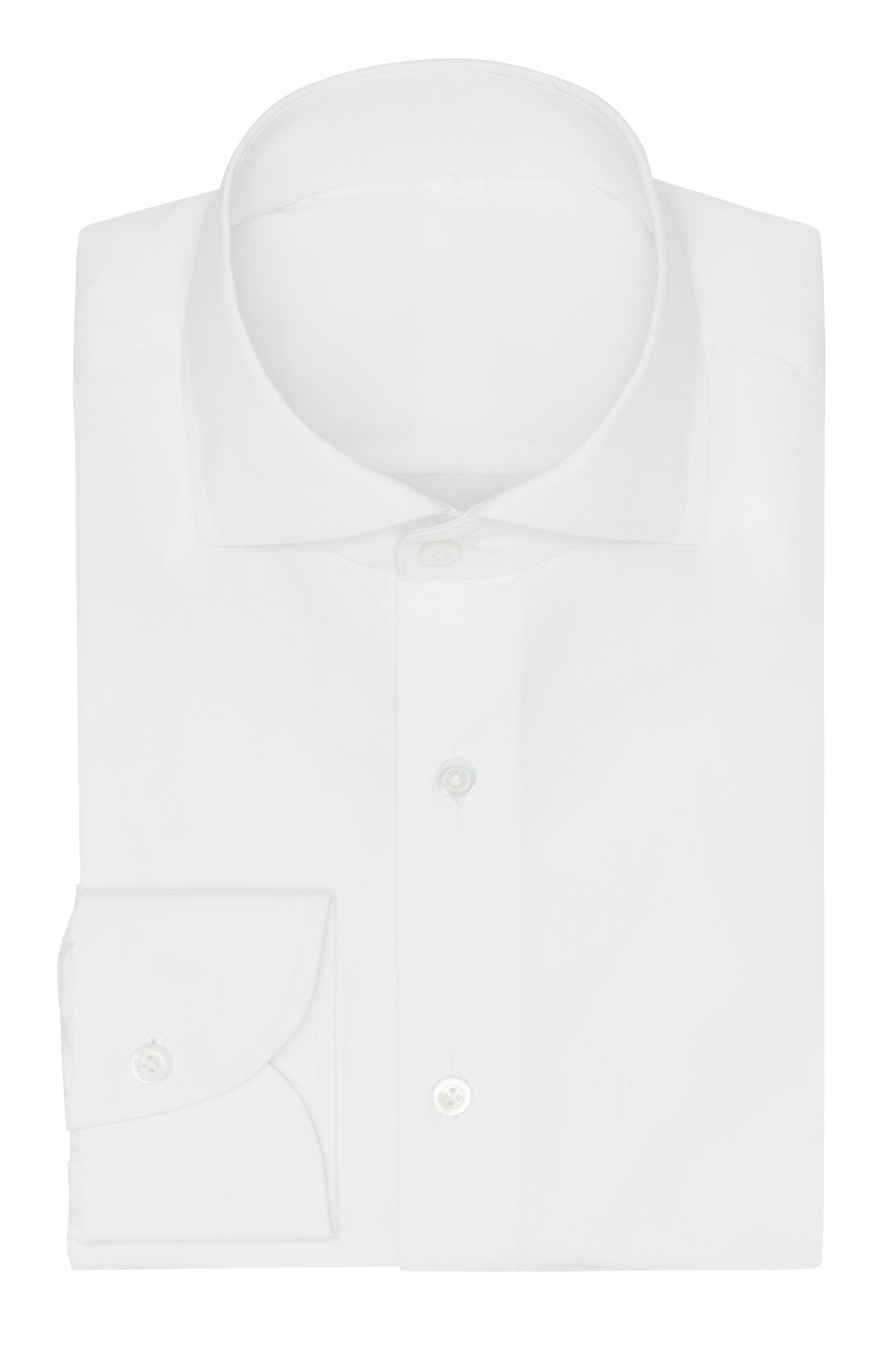 Custom Shirt - white cotton fine poplin - cordes - sons.com