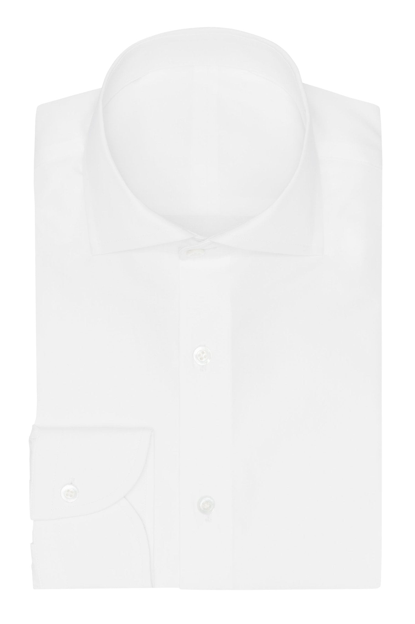 Custom Shirt - white cotton poplin - cordes - sons.com