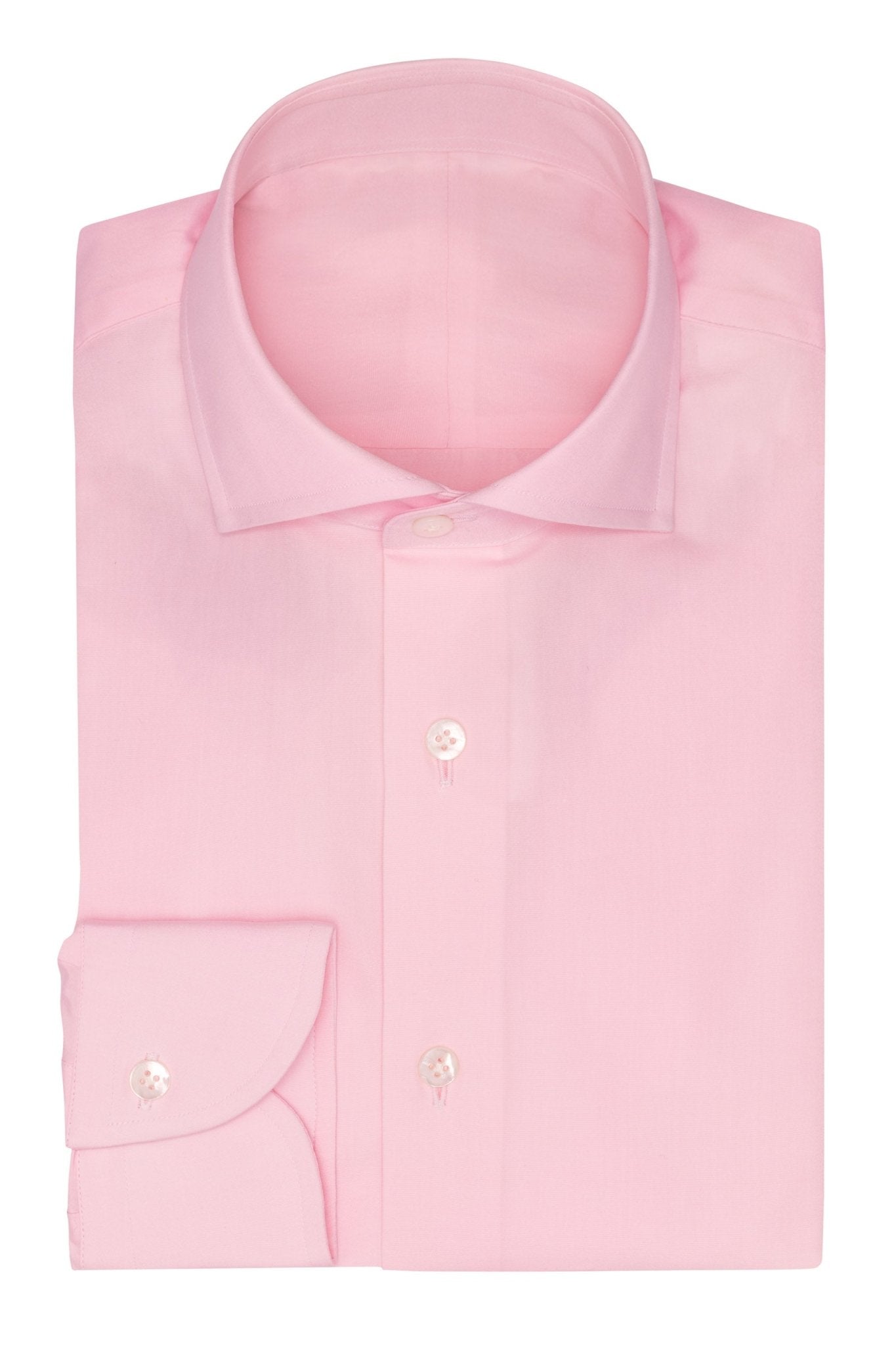 Custom Shirt - l.pink cotton poplin - cordes - sons.com