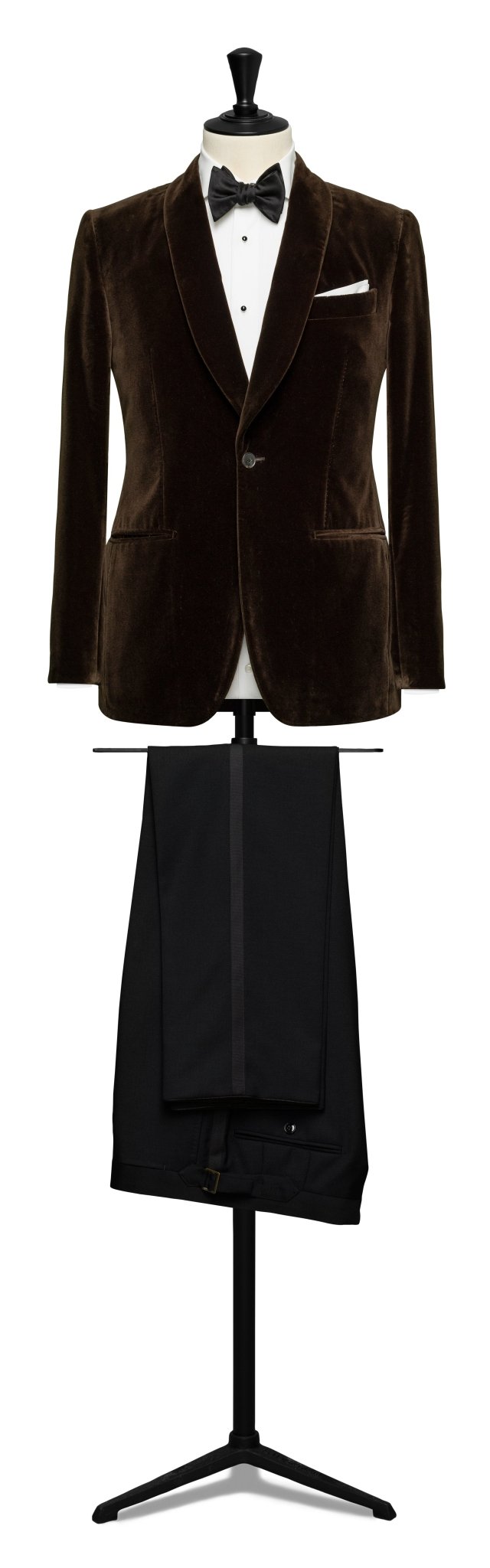 BROWN COTTON VELVET CUSTOM MADE TUXEDO - cordes - sons.com