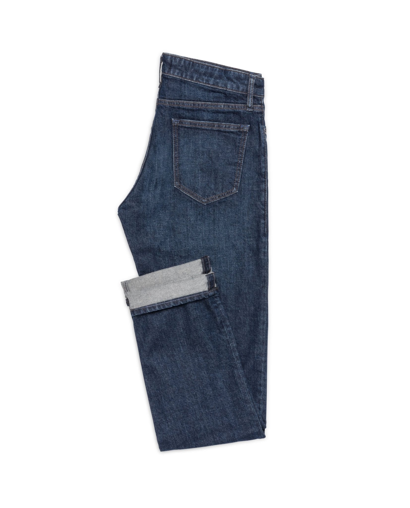 Denim Custom Jeans - Washed dark blue stretch - cordes - sons.com
