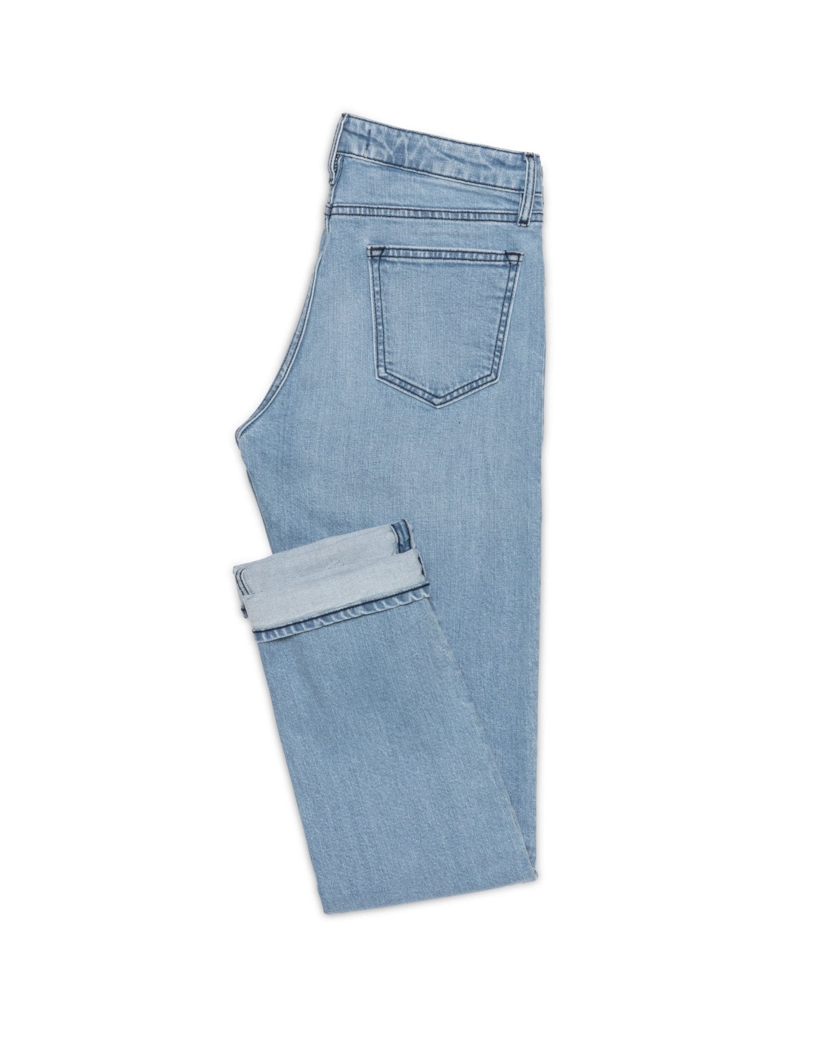 Denim Custom Jeans - washed light blue stretch - cordes - sons.com