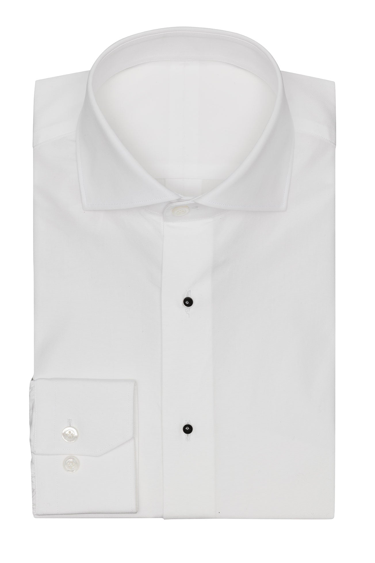 Tuxedo Shirt Poplin white - cordes - sons.com