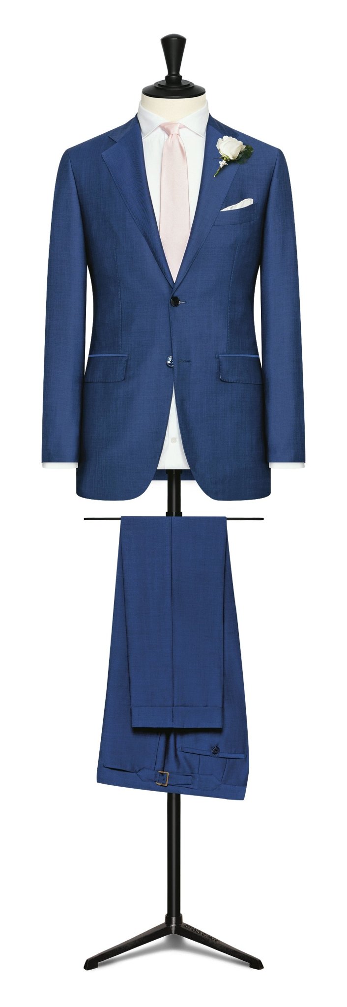 Wedding Suit - bright blue twill wool - mohair - cordes - sons.com
