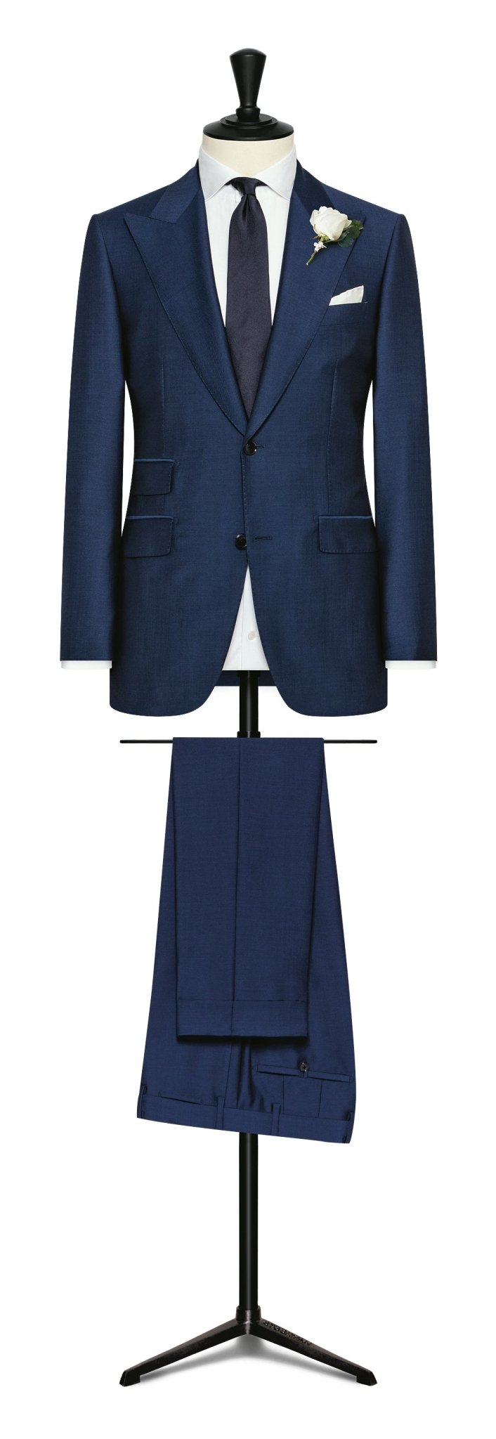 Wedding Suit - neapolitan blue twill wool - mohair - cordes - sons.com