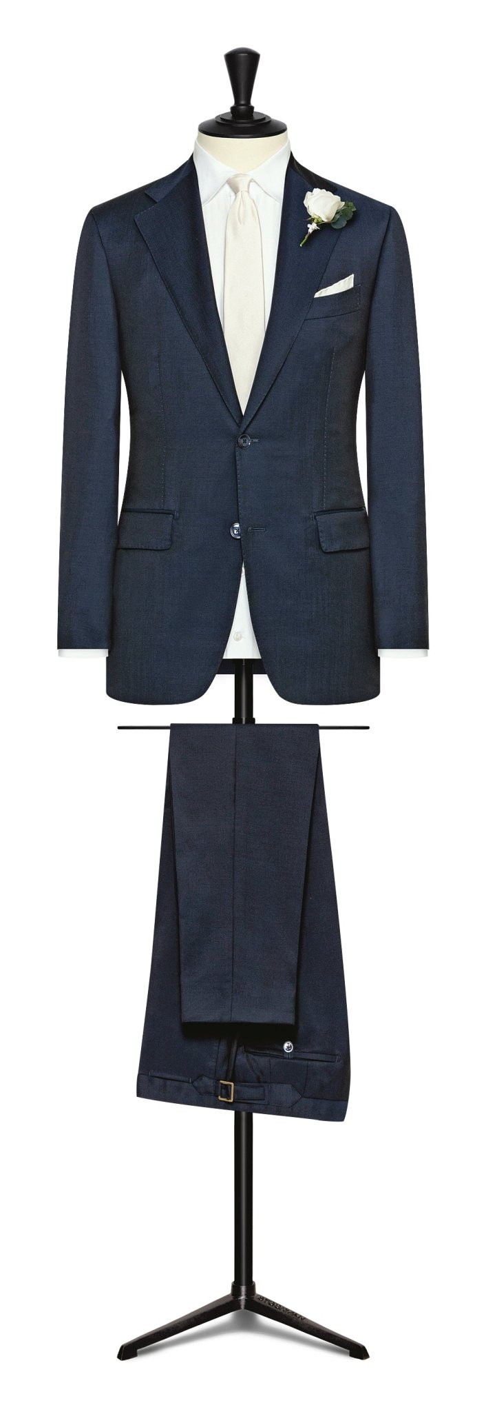 Wedding Suit - d.blue twill wool - mohair - cordes - sons.com