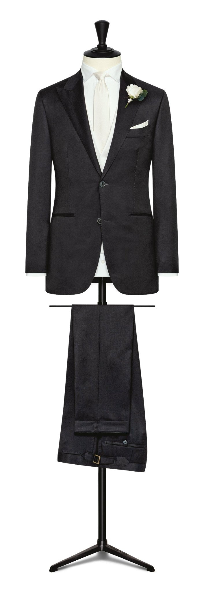 Wedding Suit - midnight blue twill wool - mohair - cordes - sons.com