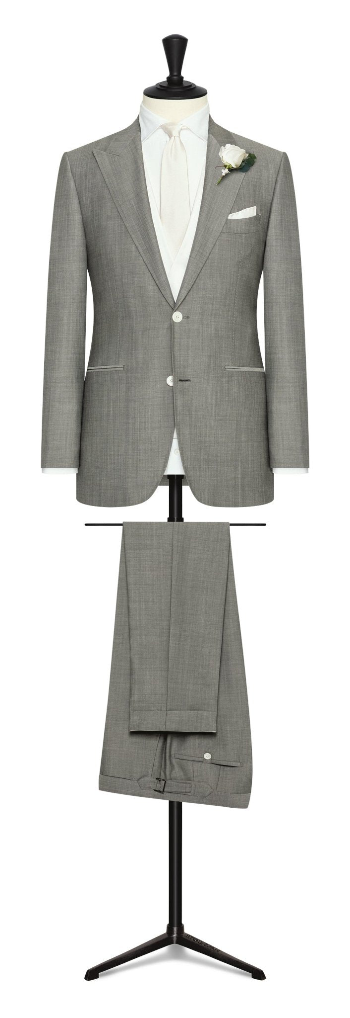 Wedding Suit - l.grey twill wool - mohair - cordes - sons.com